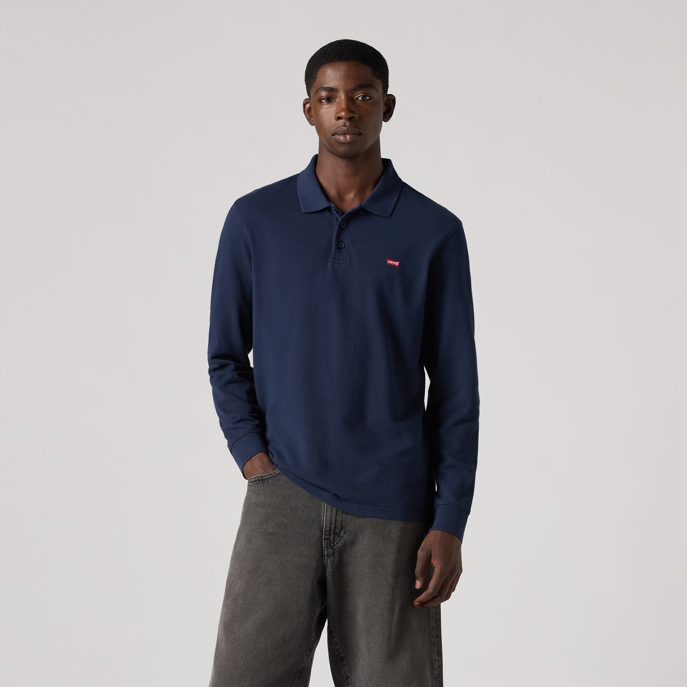 Long Sleeve Housemark Polo Shirt 1