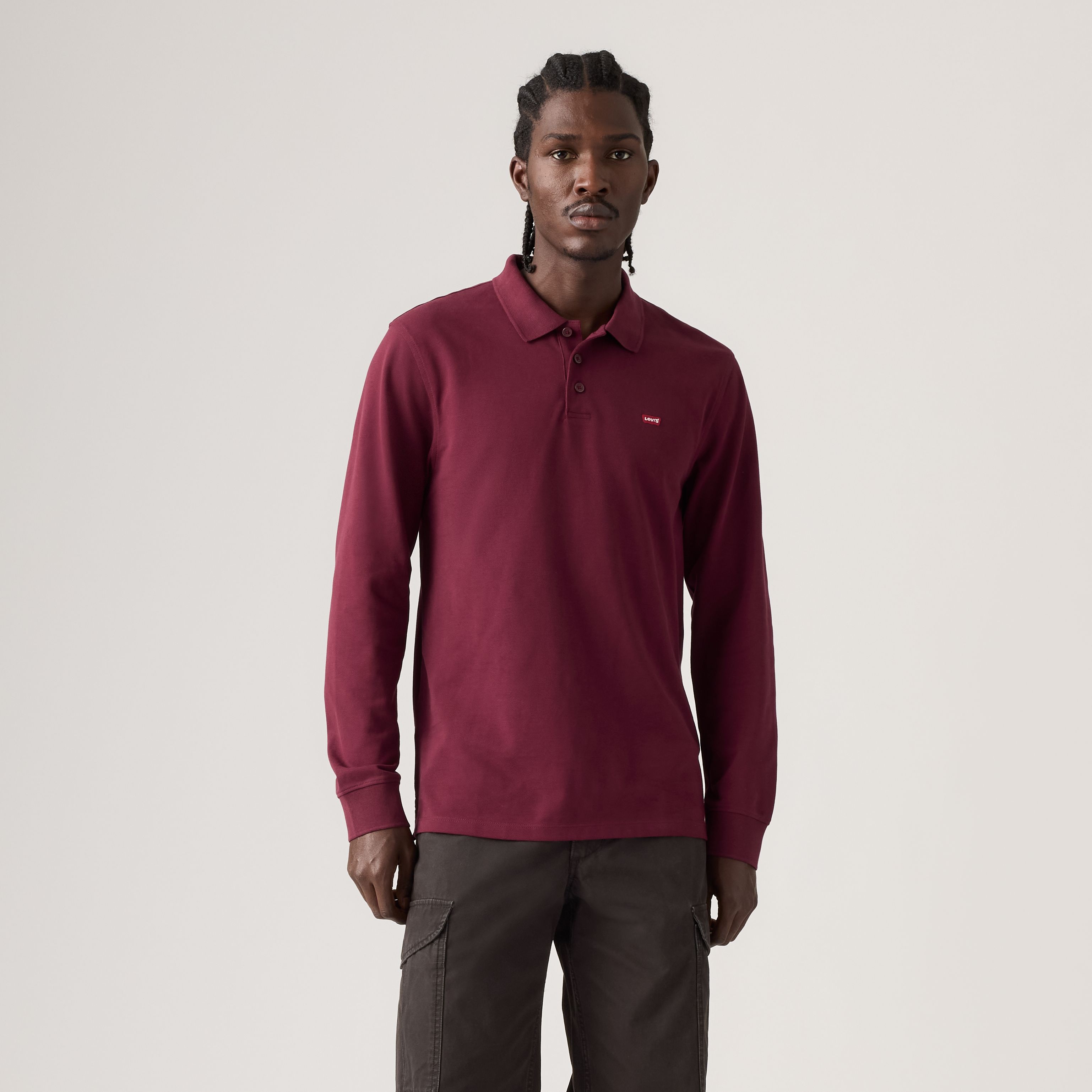 Long-Sleeve Housemark Polo Shirt 15
