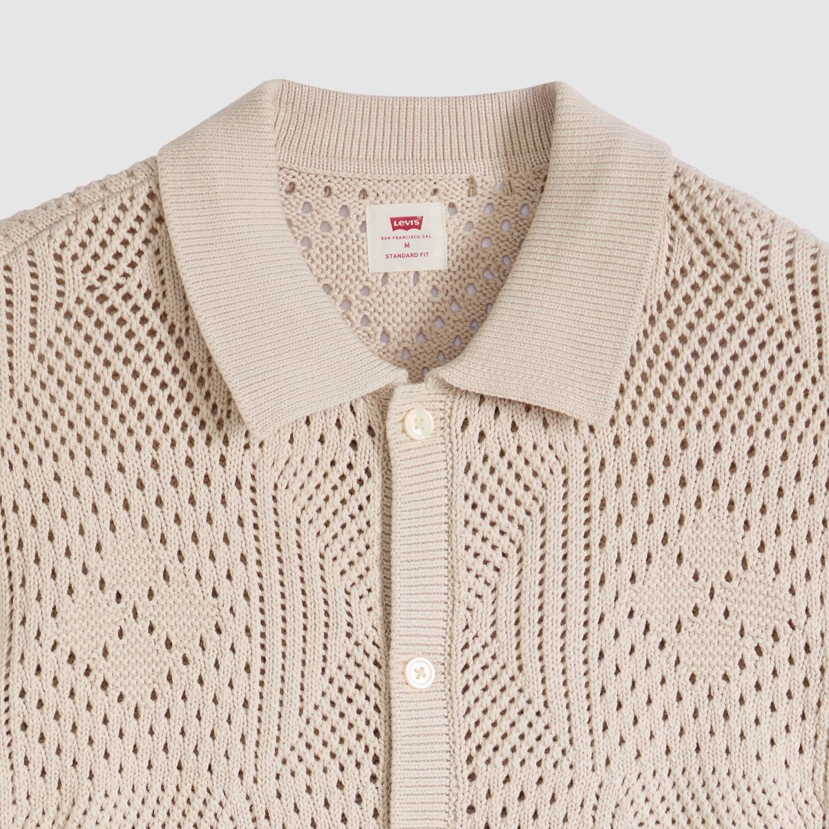 Sweater Camp Shirt — Pumice Stone - White