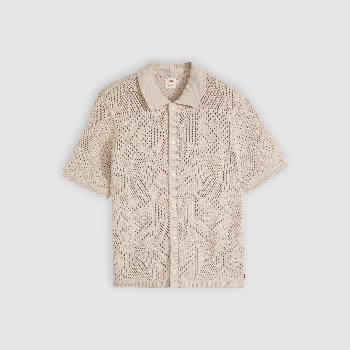 Sweater Camp Shirt — Pumice Stone - White