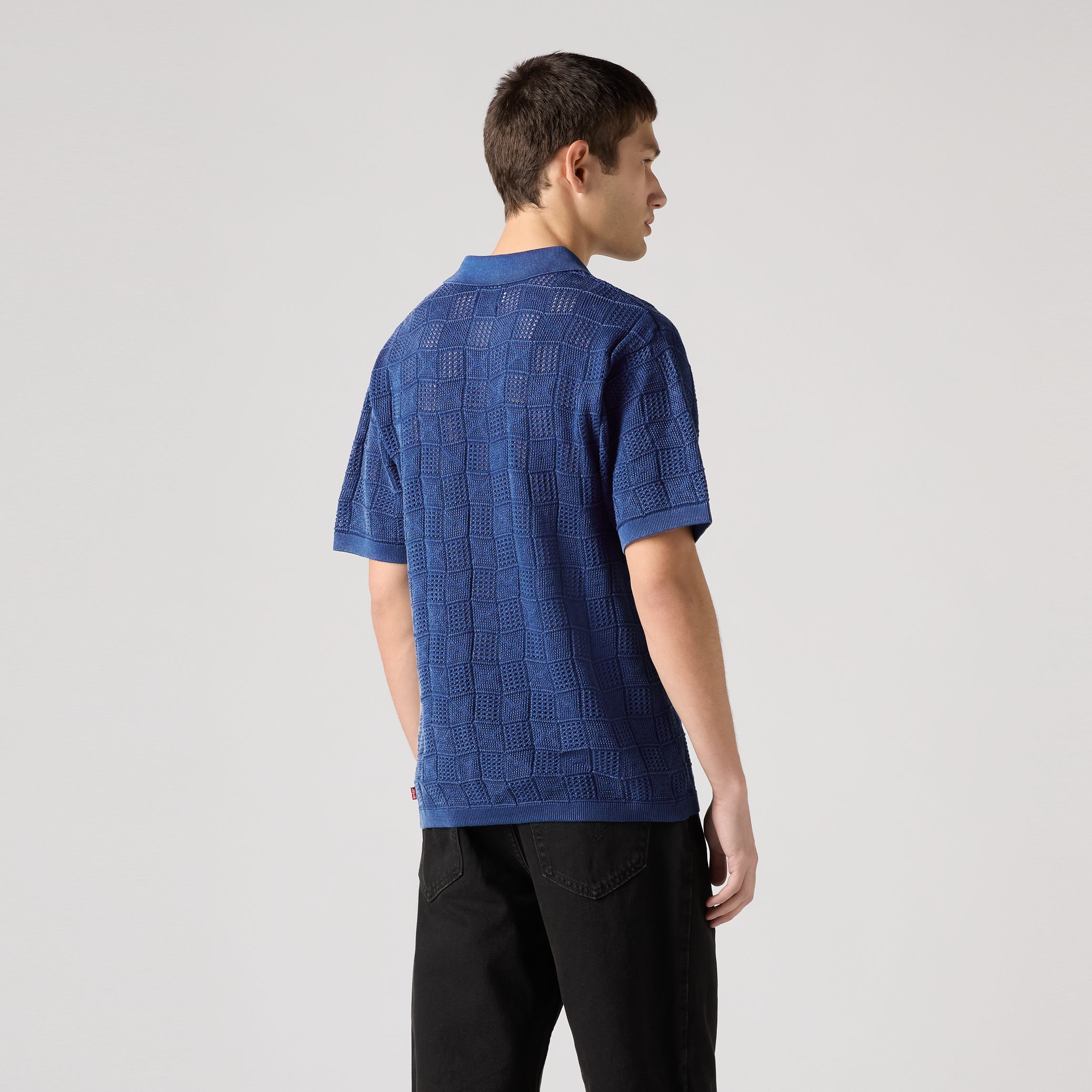 Open Collar Sweater Polo 3