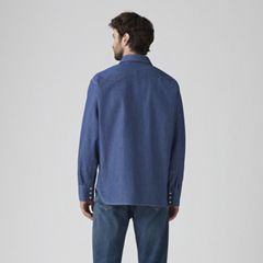 Shorthorn Sawtooth Western Shirt — Shorthorn Rigid - Dark Wash 4