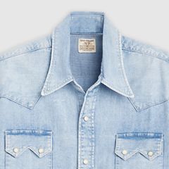 Shorthorn Sawtooth Western Shirt — Standly - Medium Wash 6