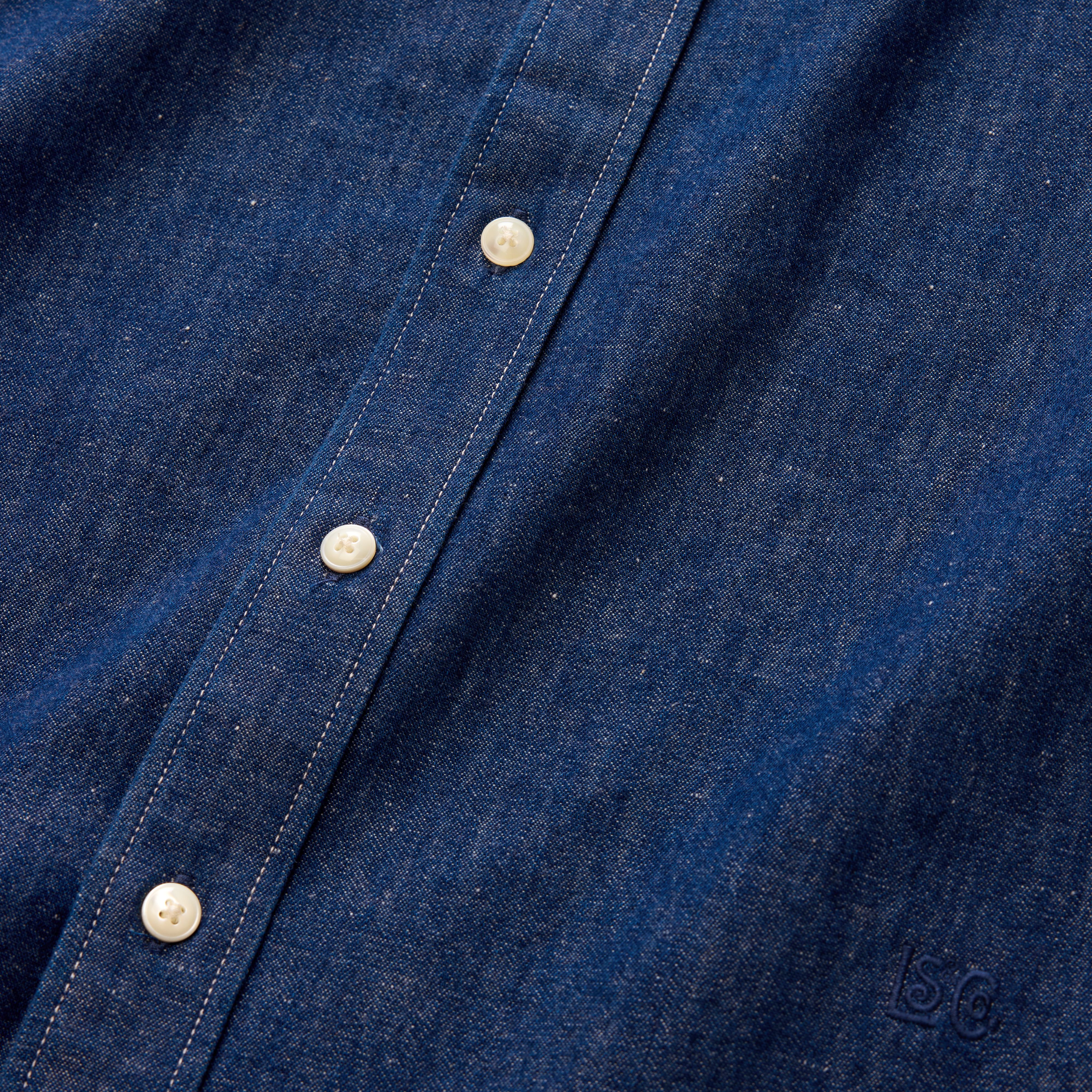 Relaxed Denim Button-Down Shirt 8