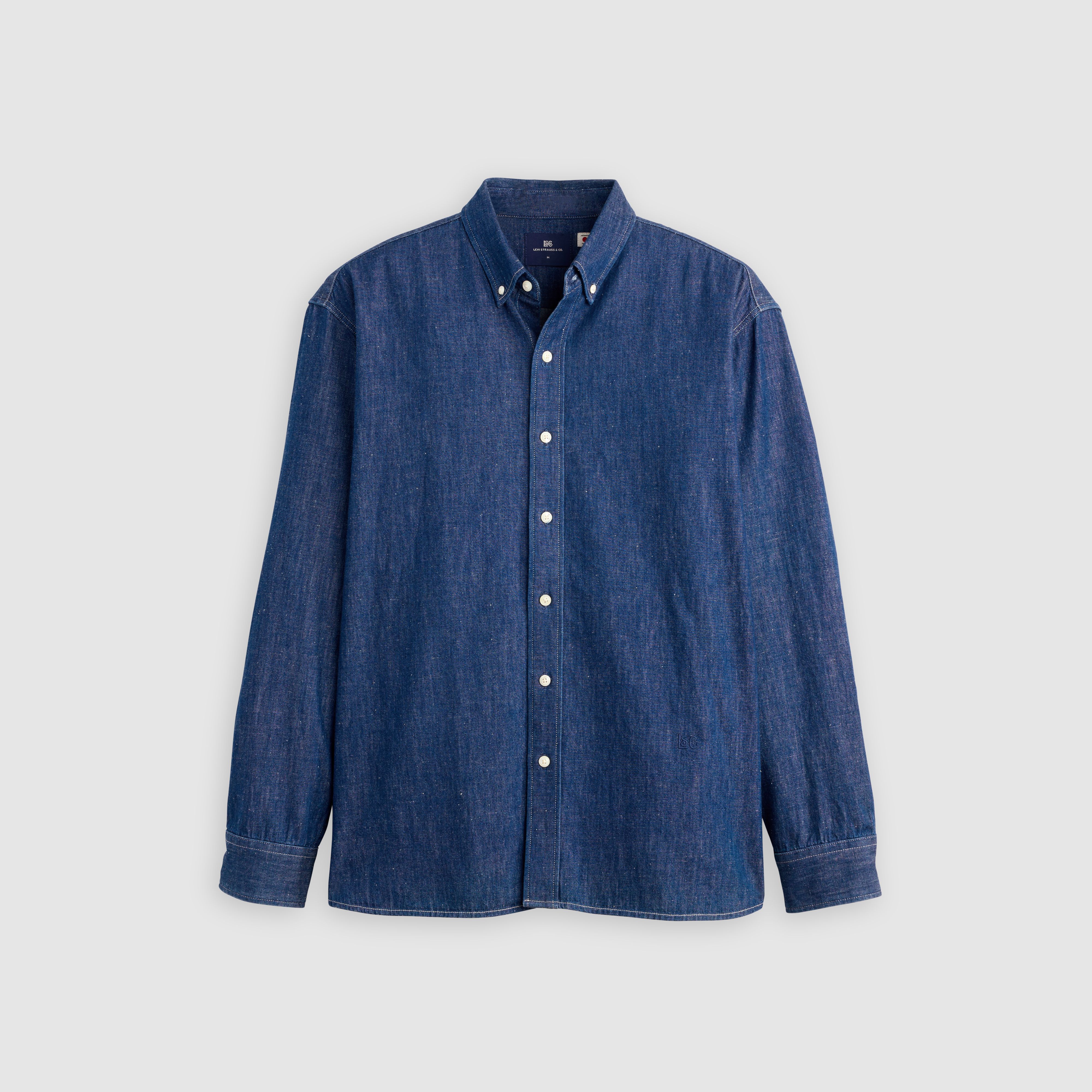 Relaxed Denim Button-Down Shirt 5