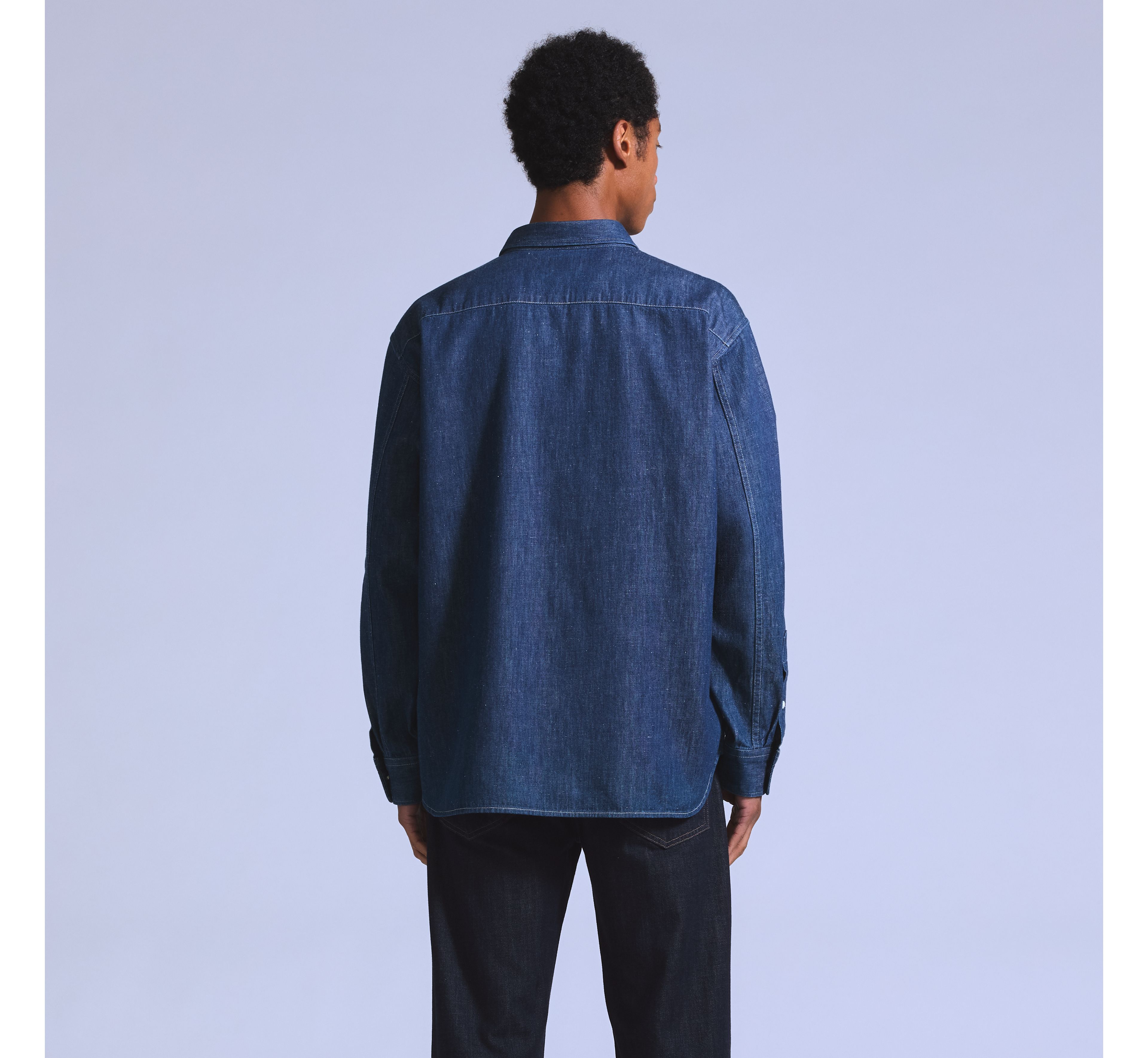 Relaxed Denim Button-Down Shirt