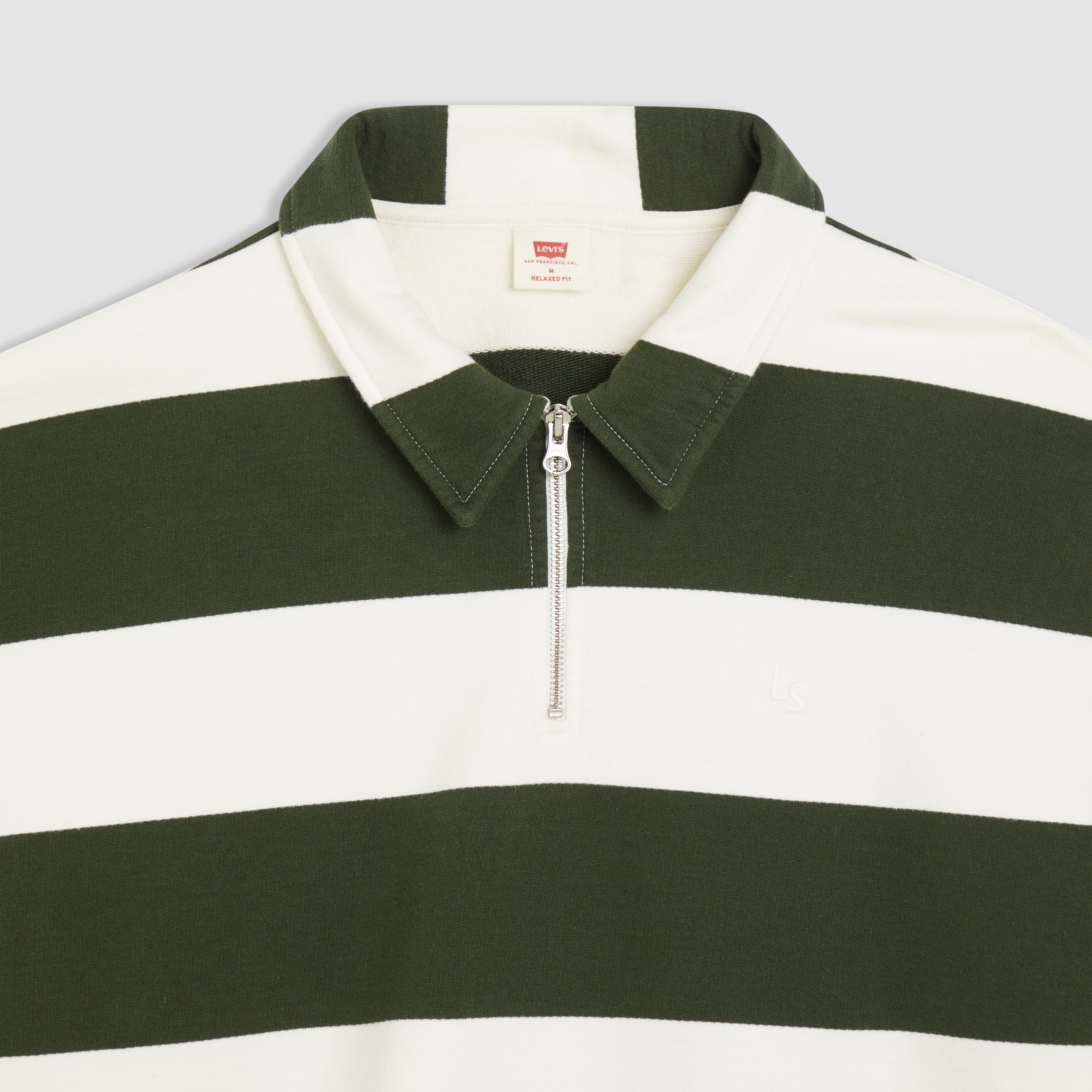 Quarter Zip Collar Crewneck Sweatshirt - Green | Levi's® US