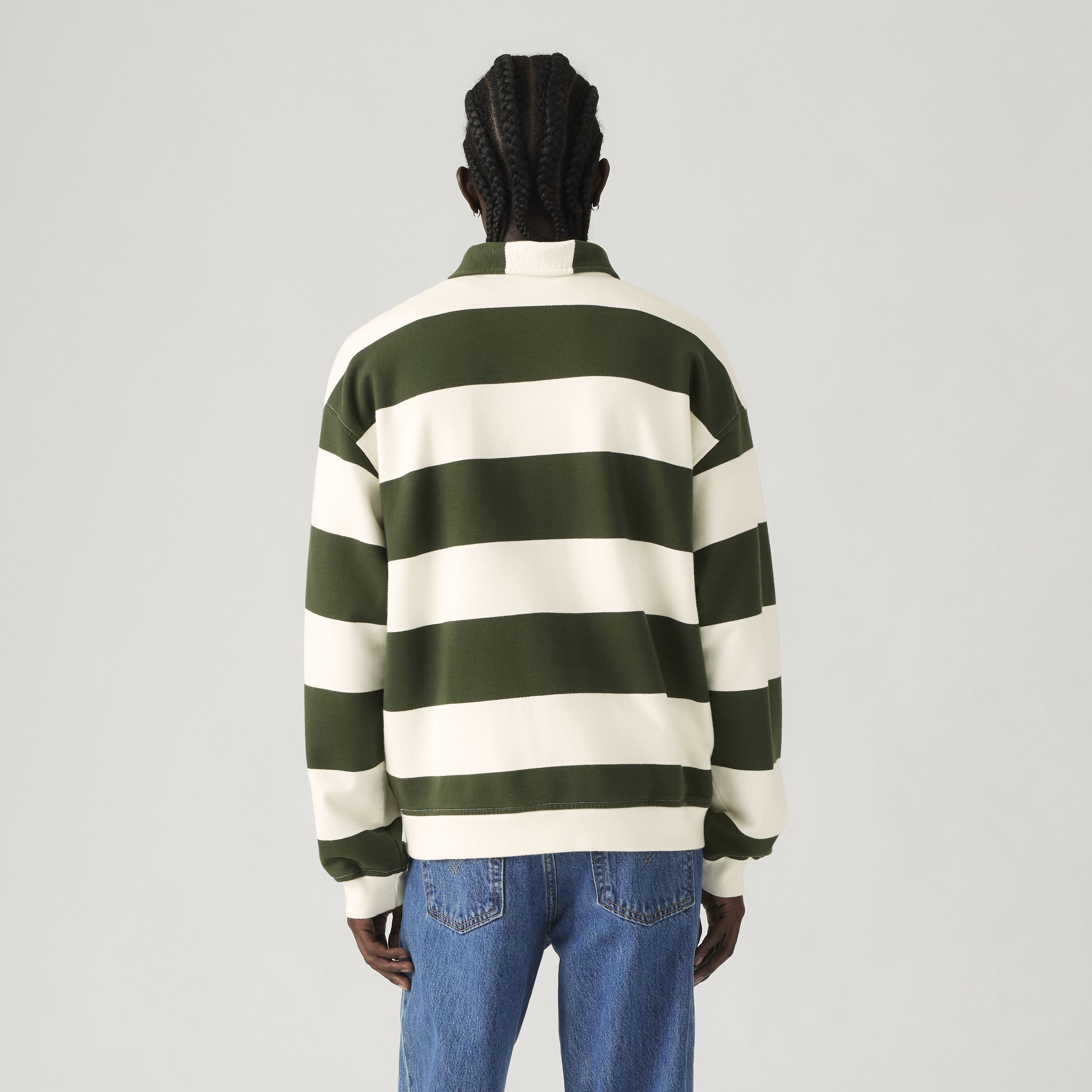 Quarter Zip Collar Crewneck Sweatshirt 4
