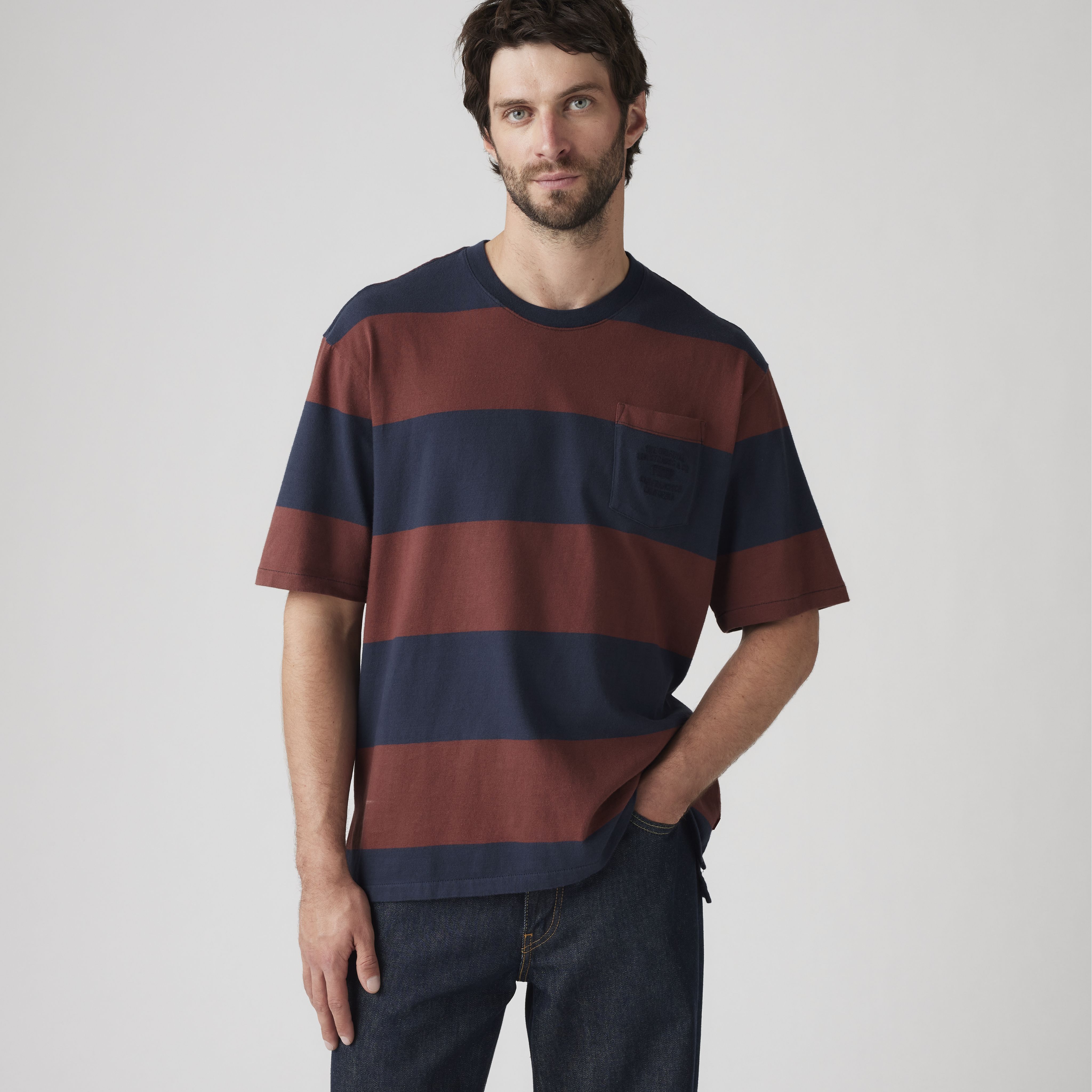 Stepped Hem Half-Sleeve T-Shirt 1