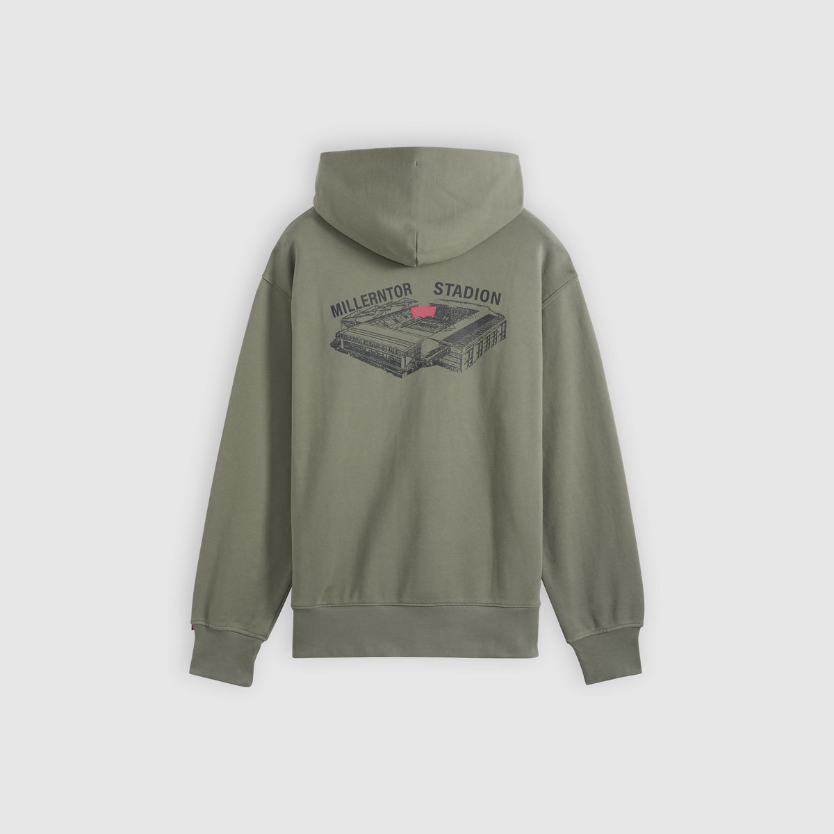 The Authentic Hoodie — St.Pauli MillerntorStadionBackprint - Mulled Basil - Green