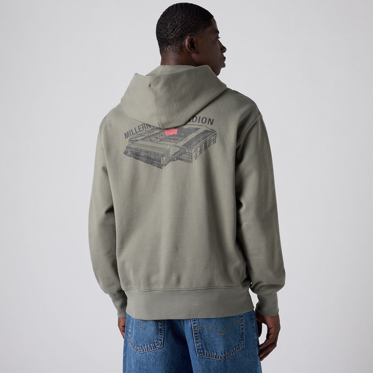 The Authentic Hoodie — St.Pauli MillerntorStadionBackprint - Mulled Basil - Green