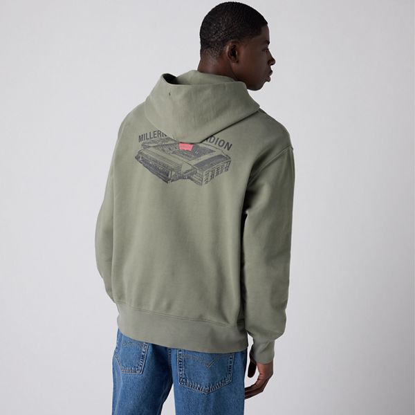The Authentic Hoodie — St.Pauli MillerntorStadionBackprint - Mulled Basil - Green