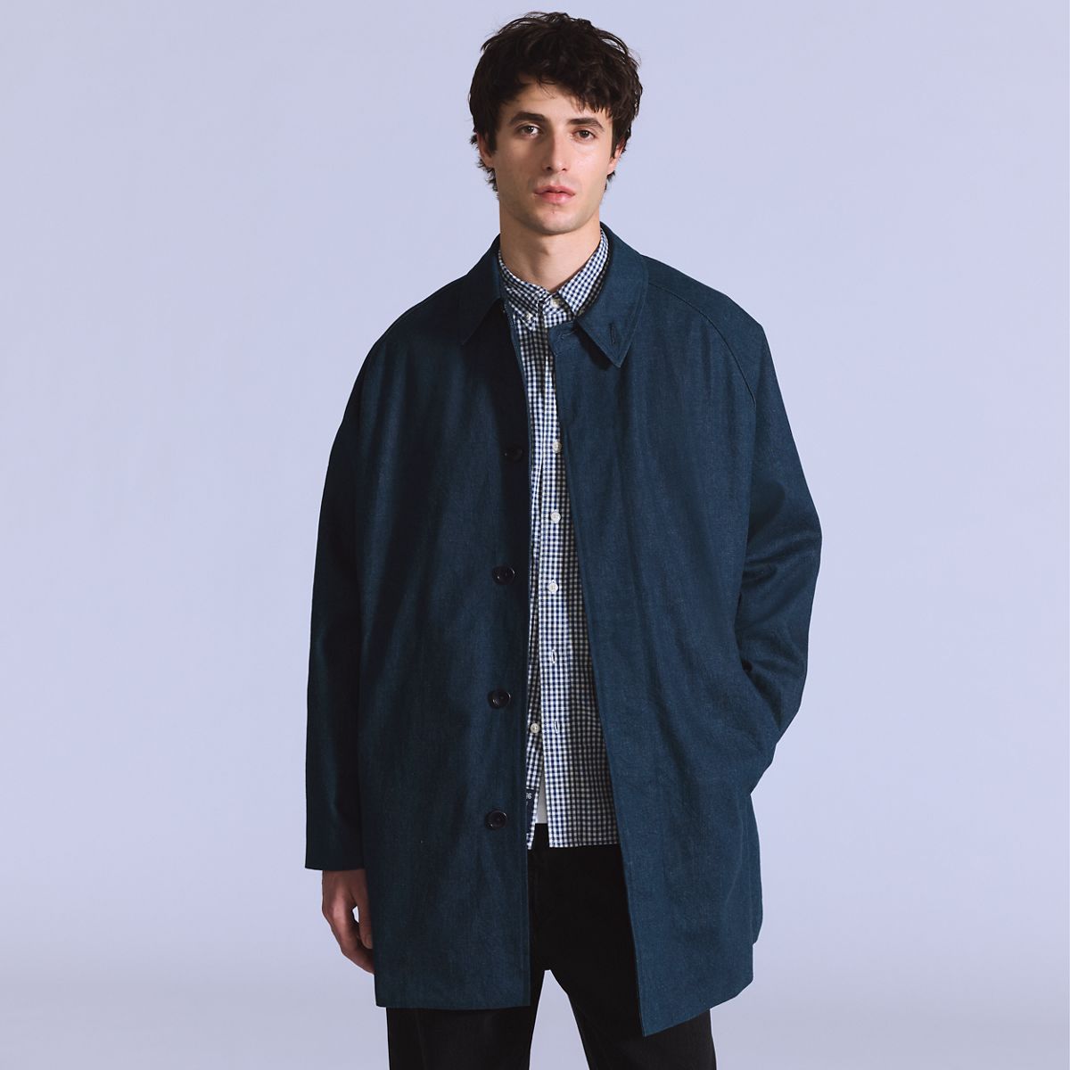 Levi's® Blue Tab™ Denim Mac Coat — Idea Blue - Blue