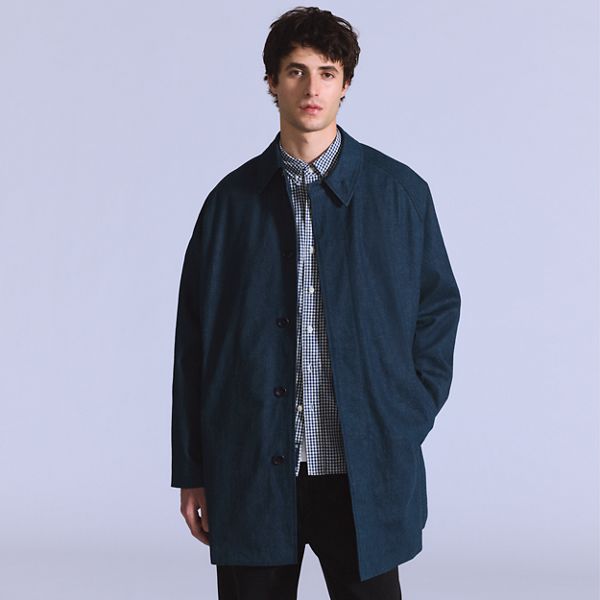 Levi's® Blue Tab™ Denim Mac Coat — Idea Blue - Blue