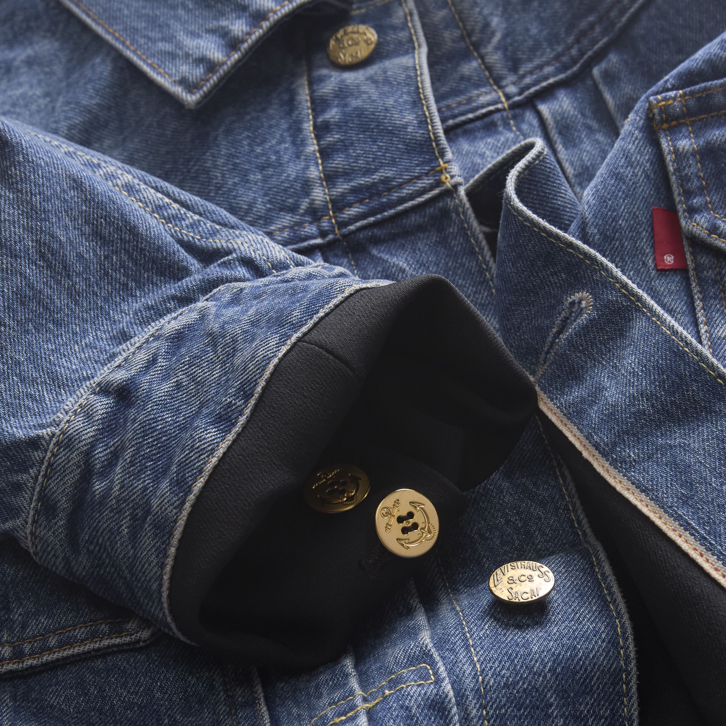 Levi's® x sacai denim x matelasse-twill vändbar blouson 10