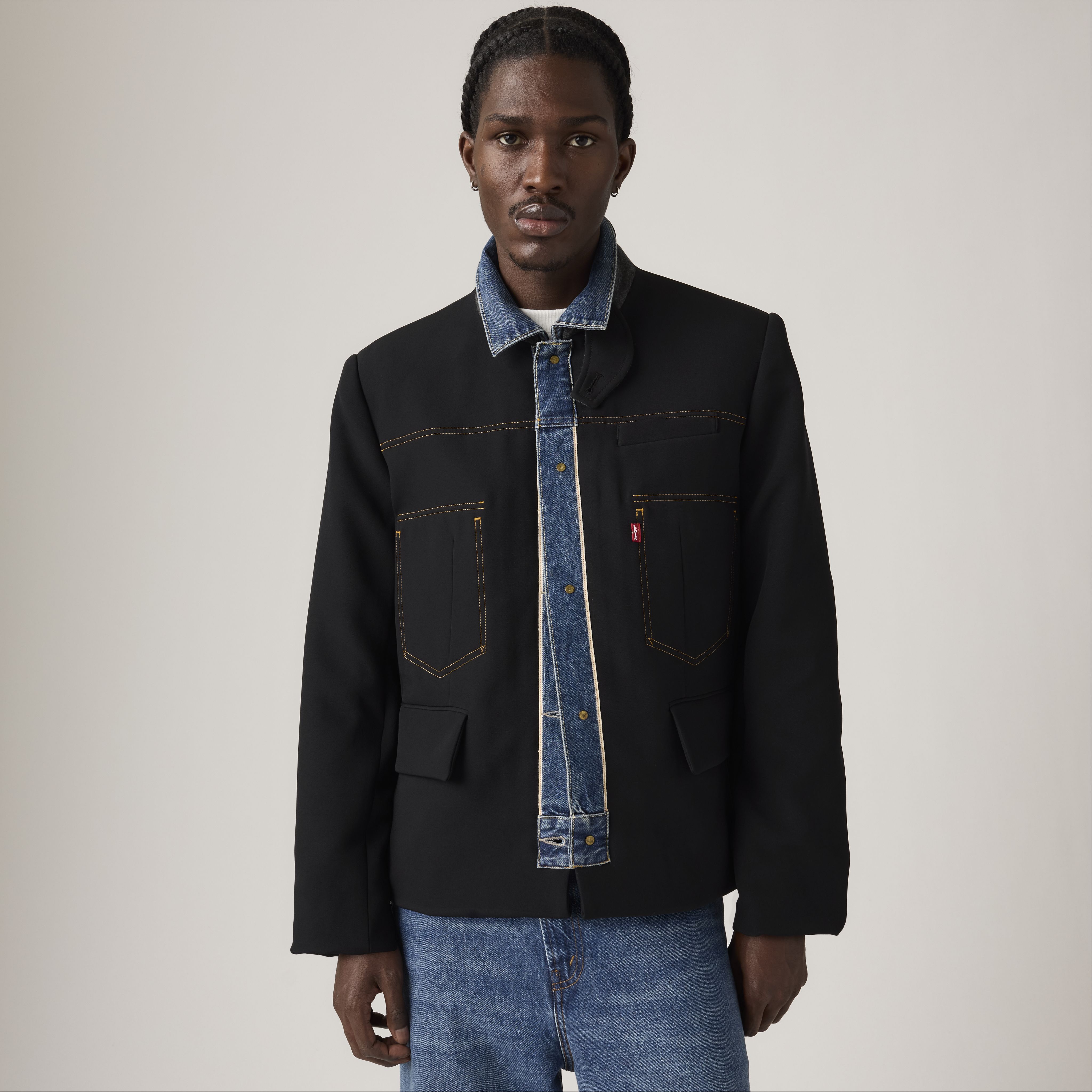 Levi's® x sacai denim x matelasse-twill vändbar blouson 1