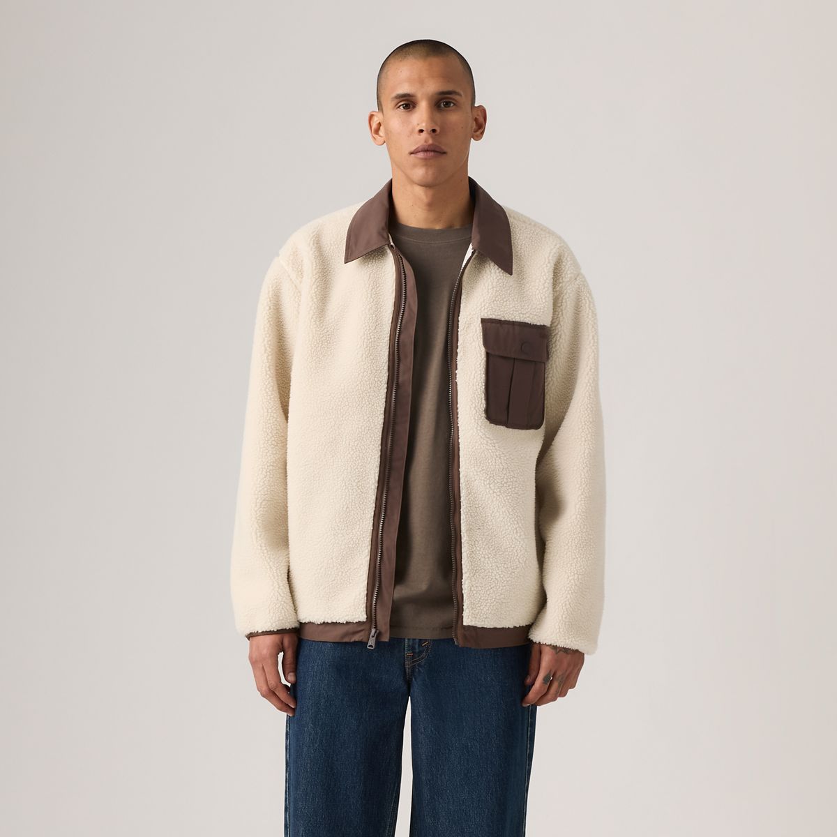 Joonie Sherpa Jacket — Oatmeal - Neutral