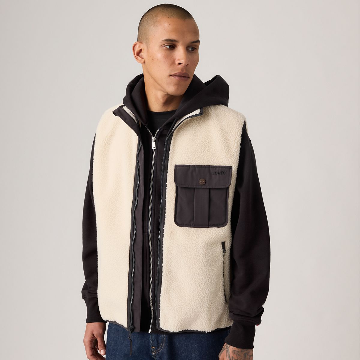 Joonie Sherpa Vest — Oatmeal - Neutral