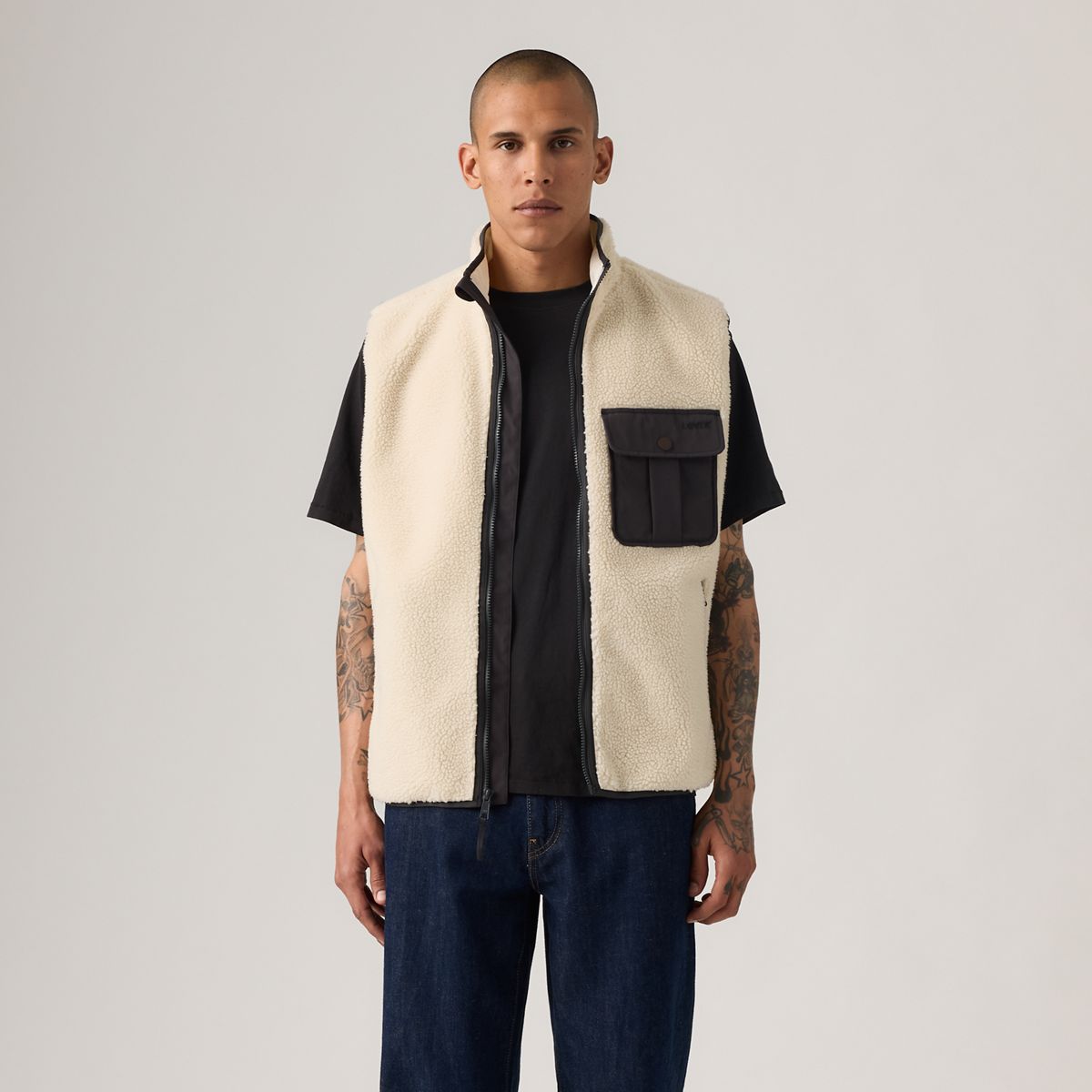 Joonie Sherpa Vest — Oatmeal - Neutral