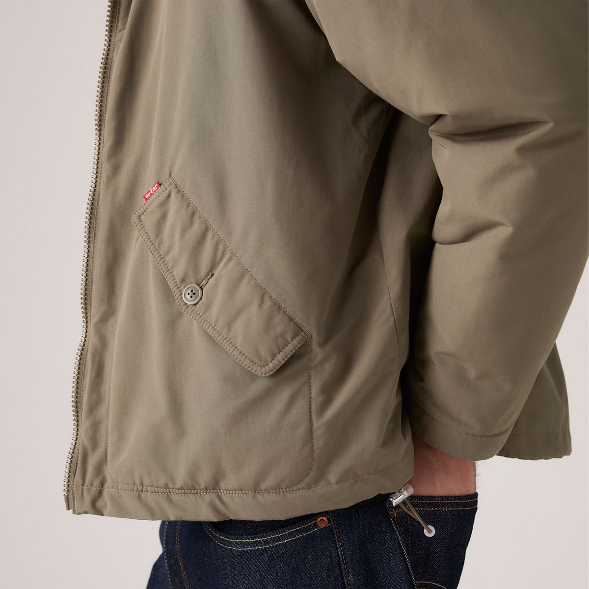 Briggs Short Puffer Jacket — Bungee Cord - Brown