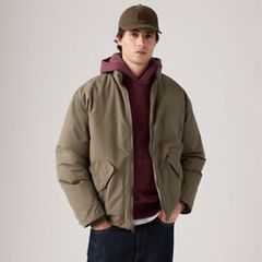 Briggs Short Puffer Jacket — Bungee Cord - Brown 1