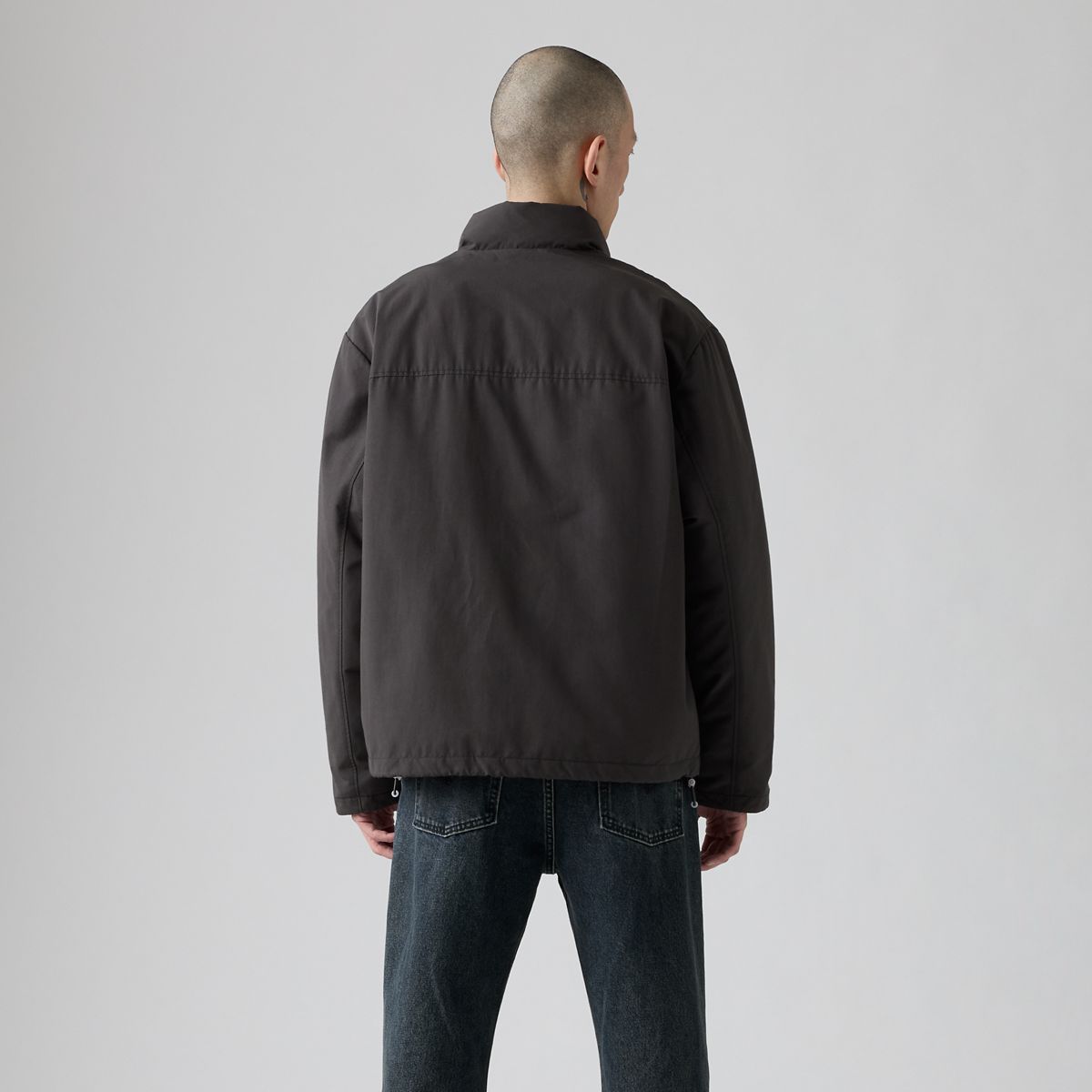 Briggs Short Puffer Jacket — Dark Phantom - Black