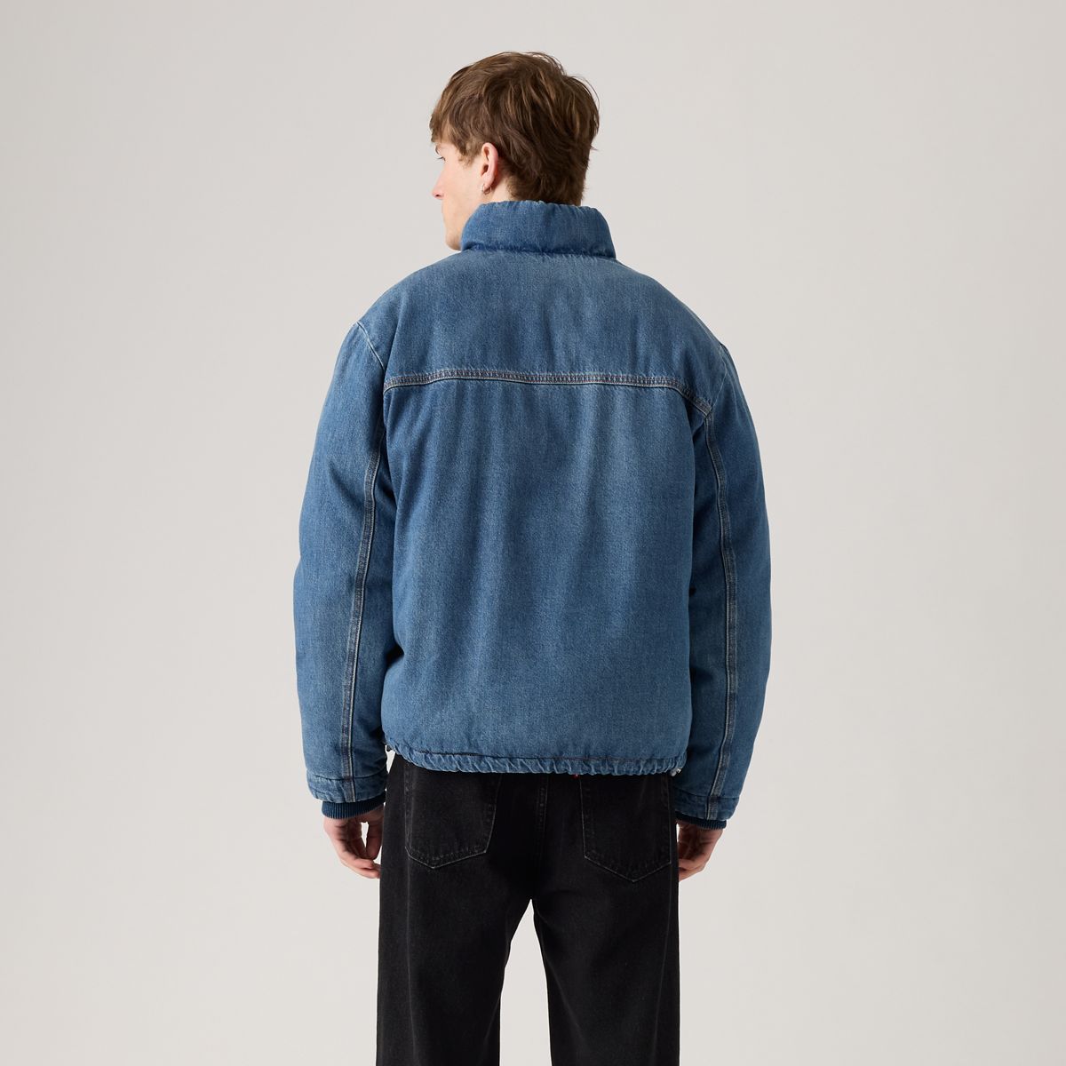 Briggs Short Puffer Jacket — Morning Jazz - Dark Wash