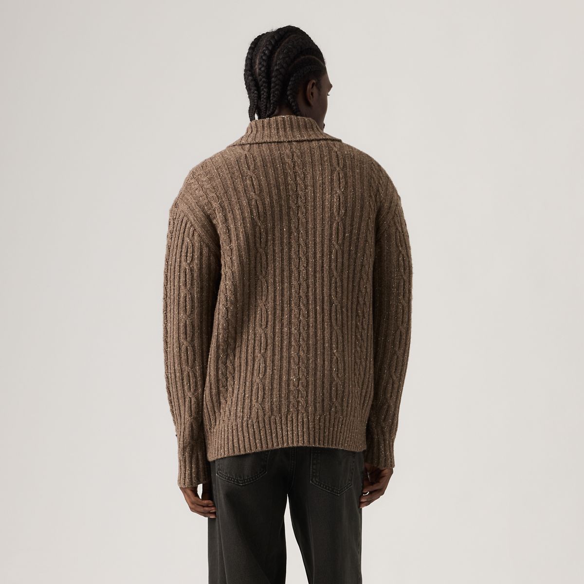 Telegraph Zip Cardigan — Walnut - Brown