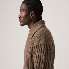 Telegraph Zip Cardigan — Walnut - Brown 2
