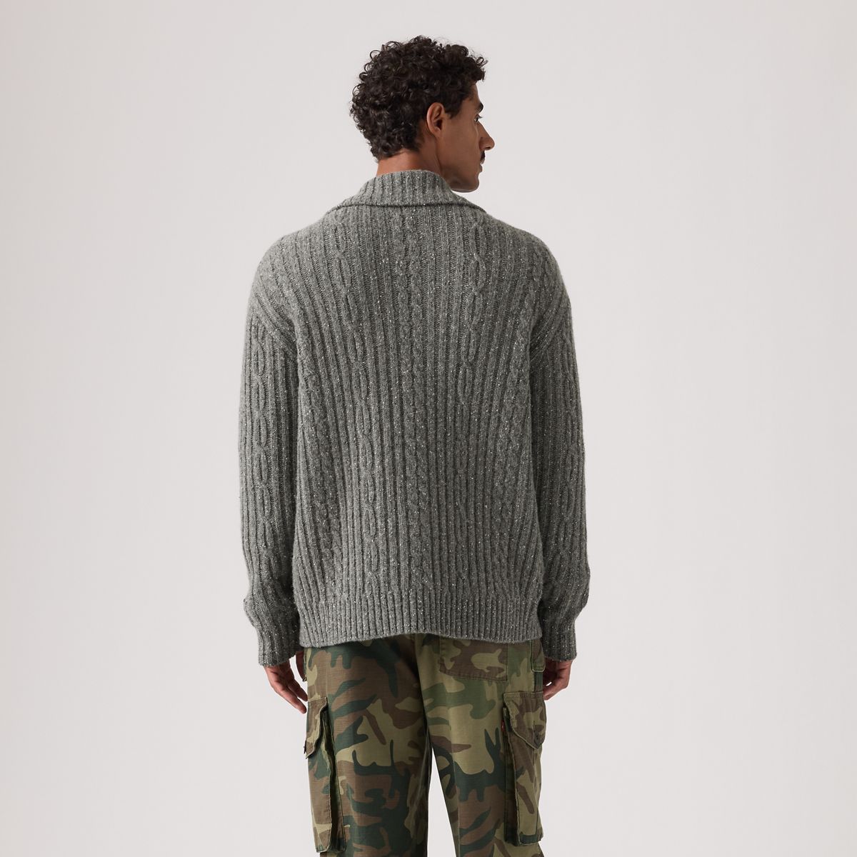 Telegraph Zip Cardigan — Quarry - Grey