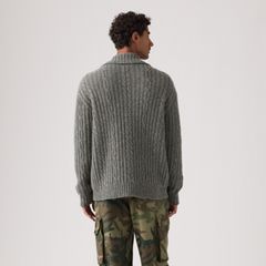 Telegraph Zip Cardigan — Quarry - Grey 4