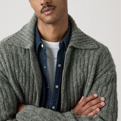 Telegraph Zip Cardigan — Quarry - Grey 2