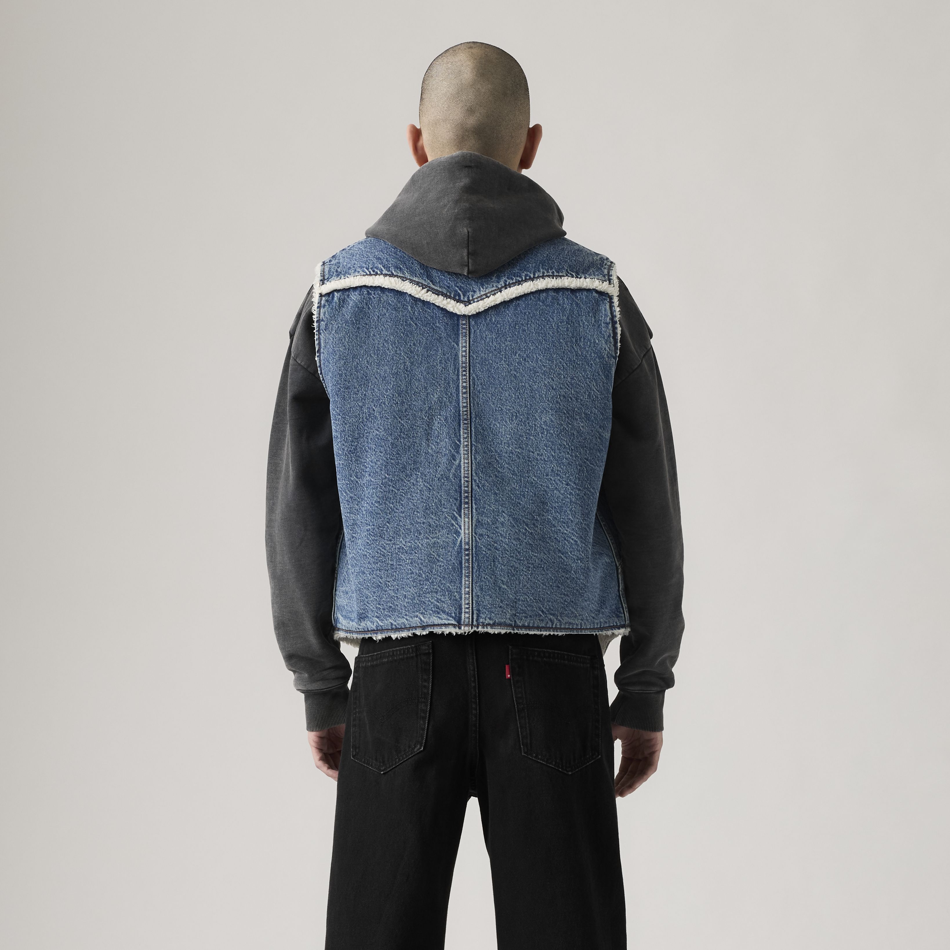 Western Denim Sherpa Vest 3