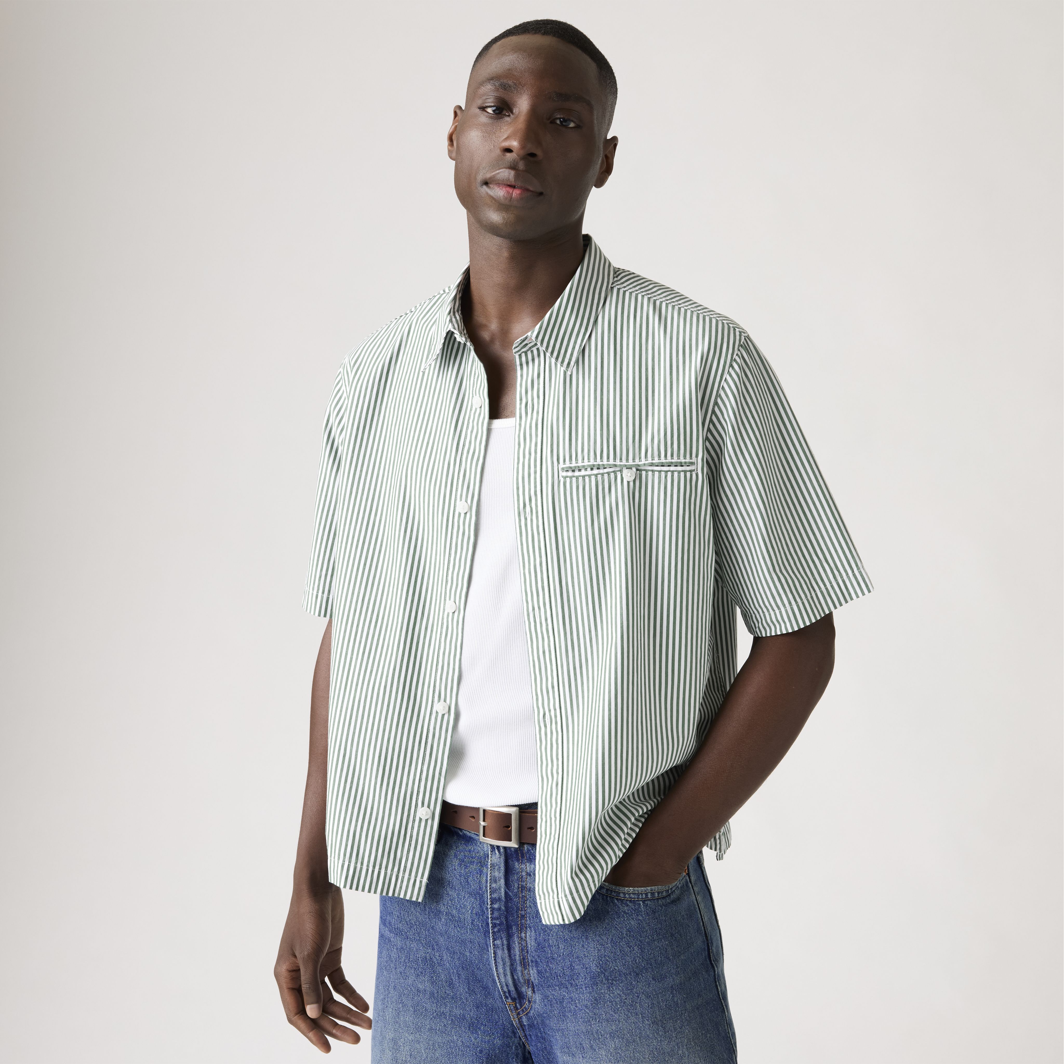 Short Sleeve Zandt Cropped Shirt 1