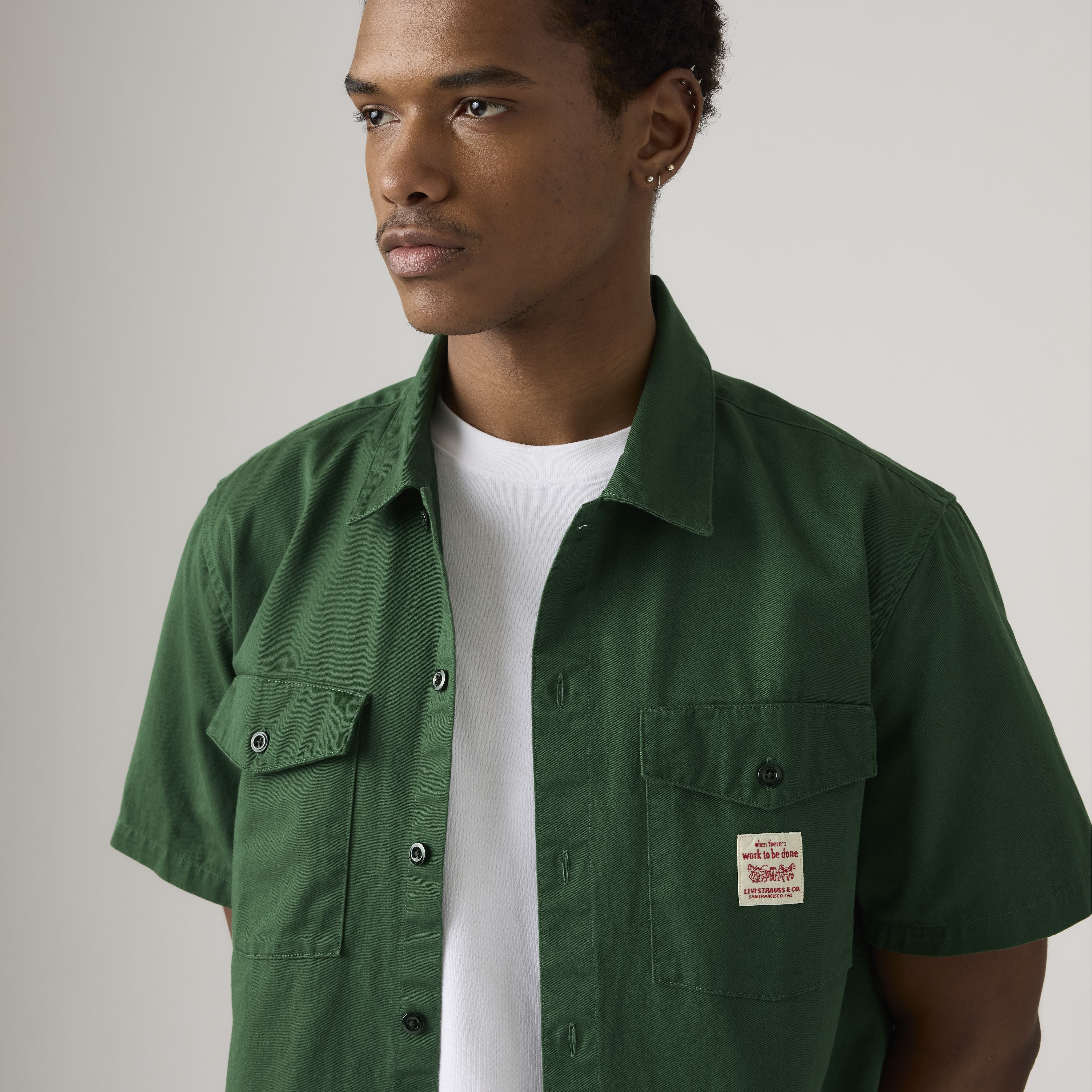 Worker overhemd met korte mouwen 4
