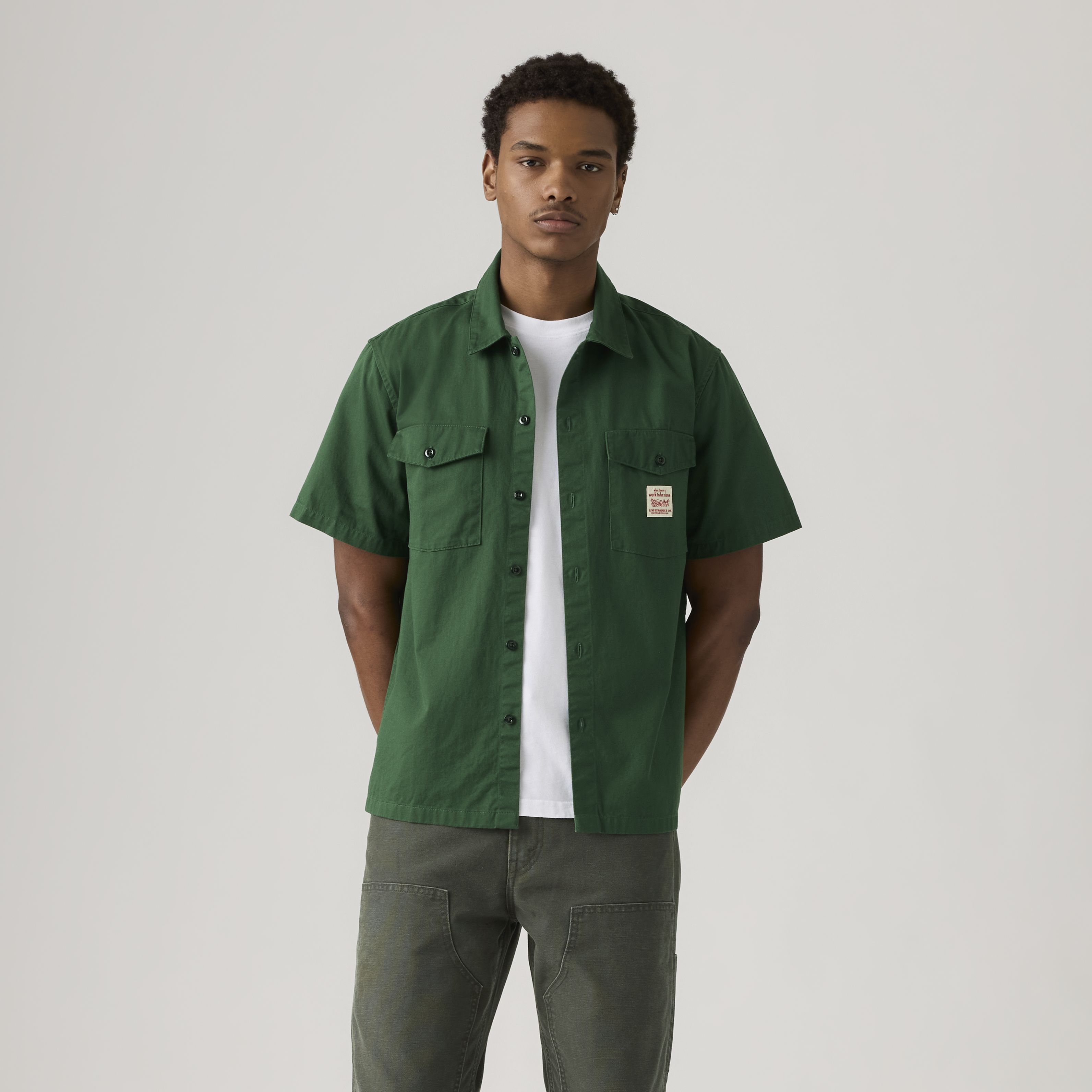 Worker overhemd met korte mouwen 2