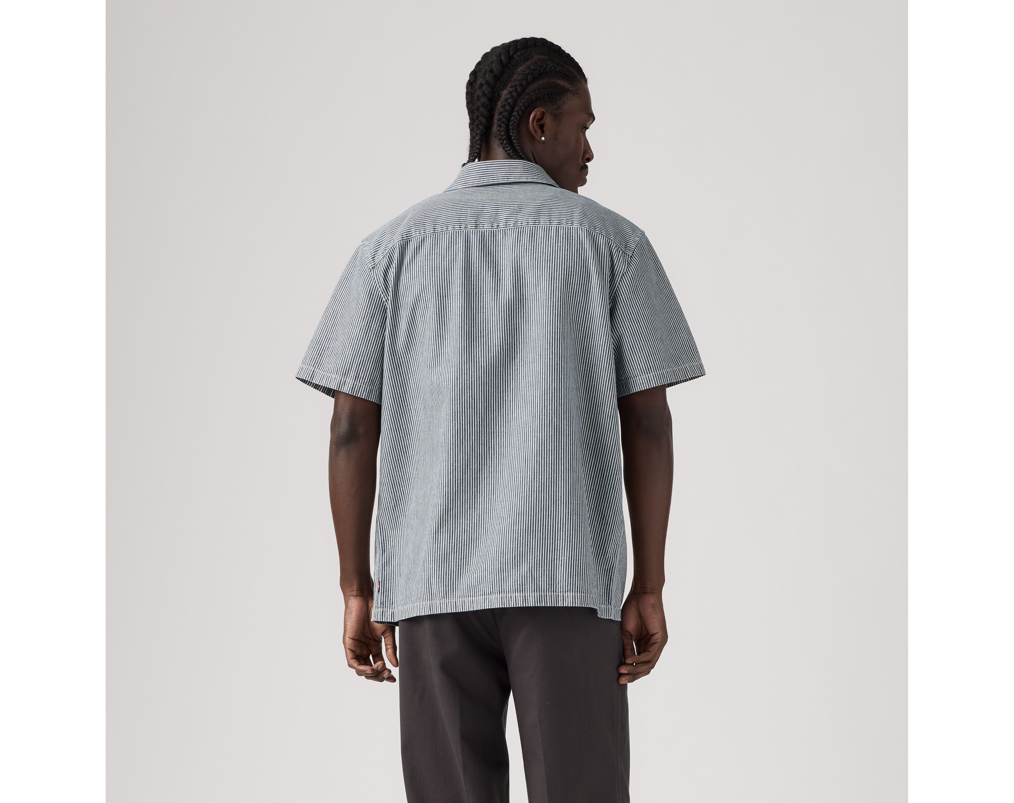 Relaxed Short-Sleeve Denim Worker Shirt