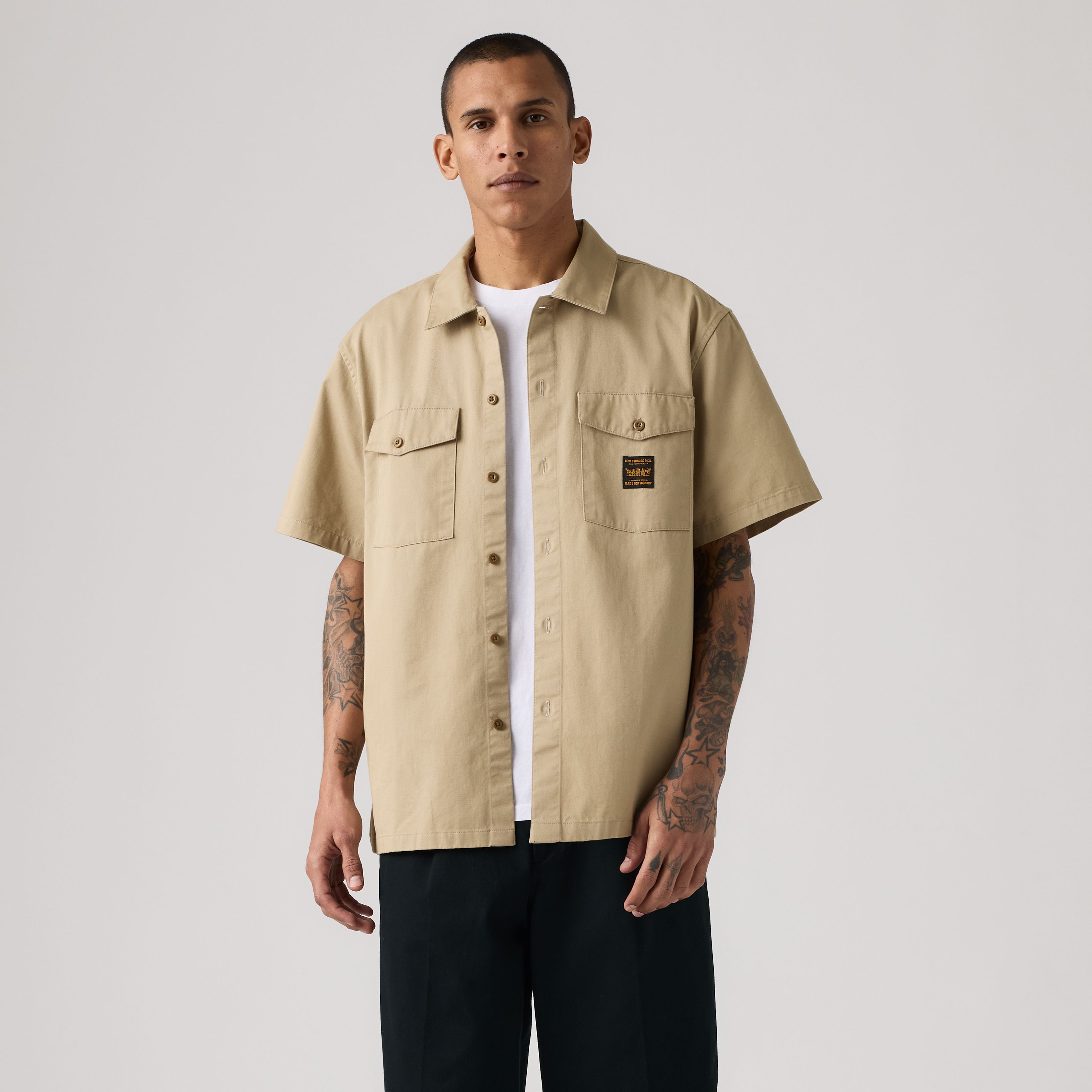 Relaxed Short-Sleeve Worker Shirt 6