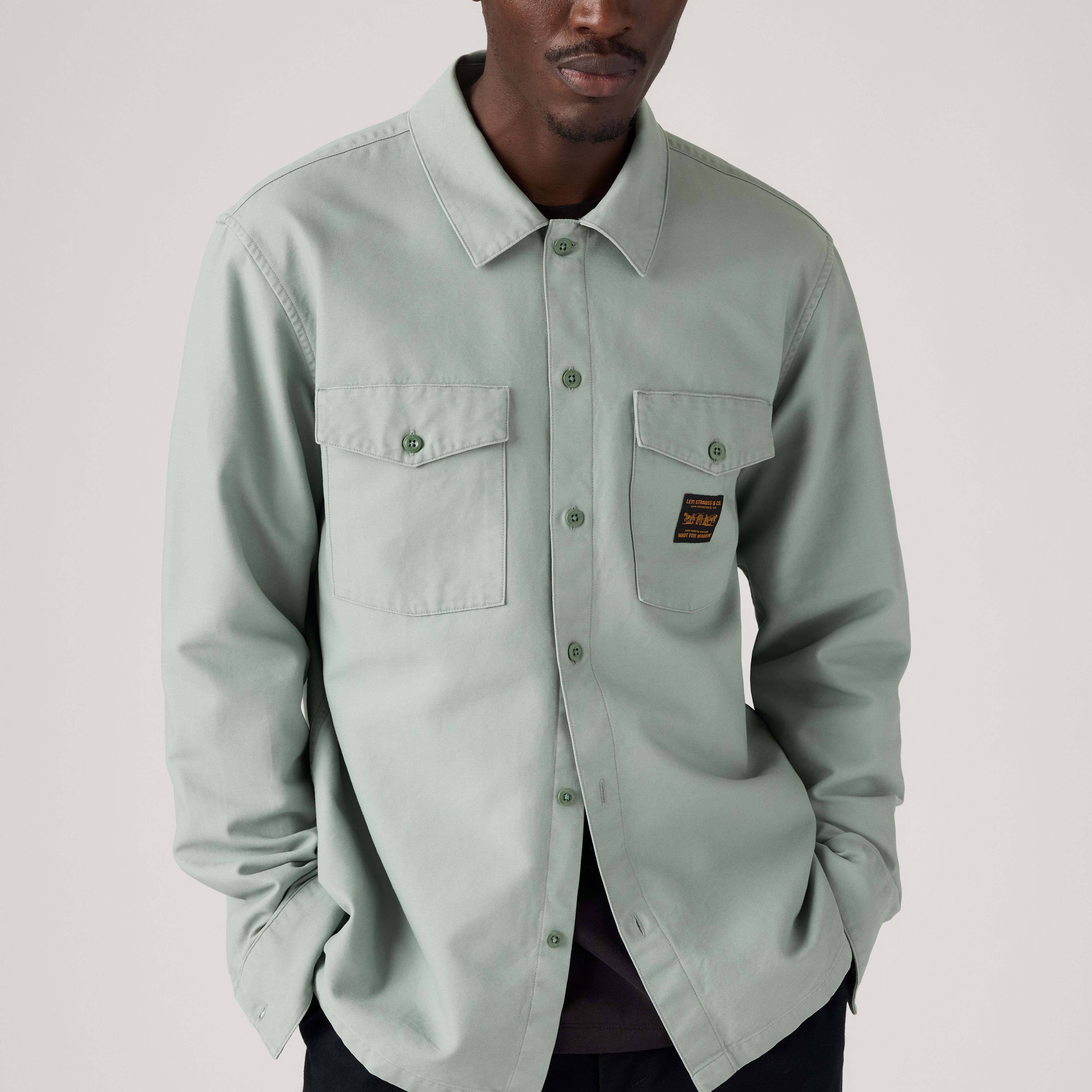 Relaxed Long-Sleeve Worker Shirt 2