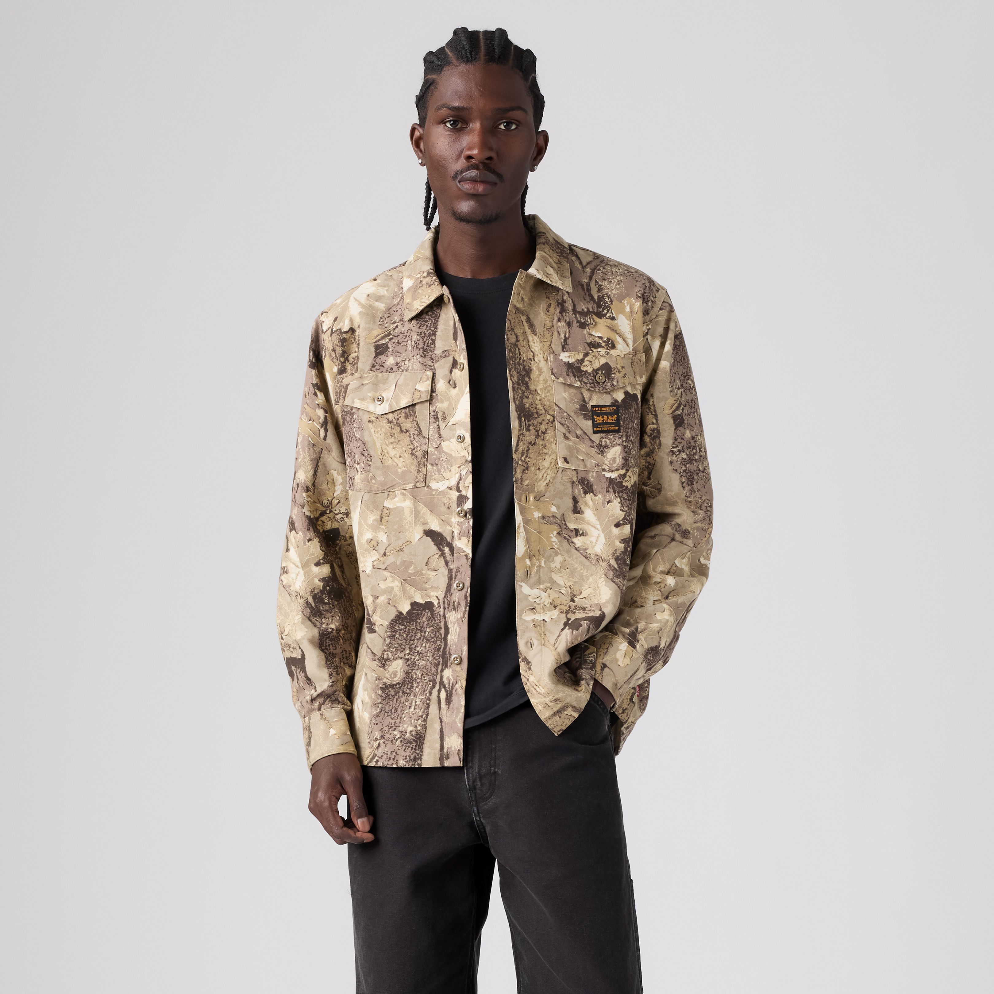 Relaxed Long-Sleeve Worker Shirt 3
