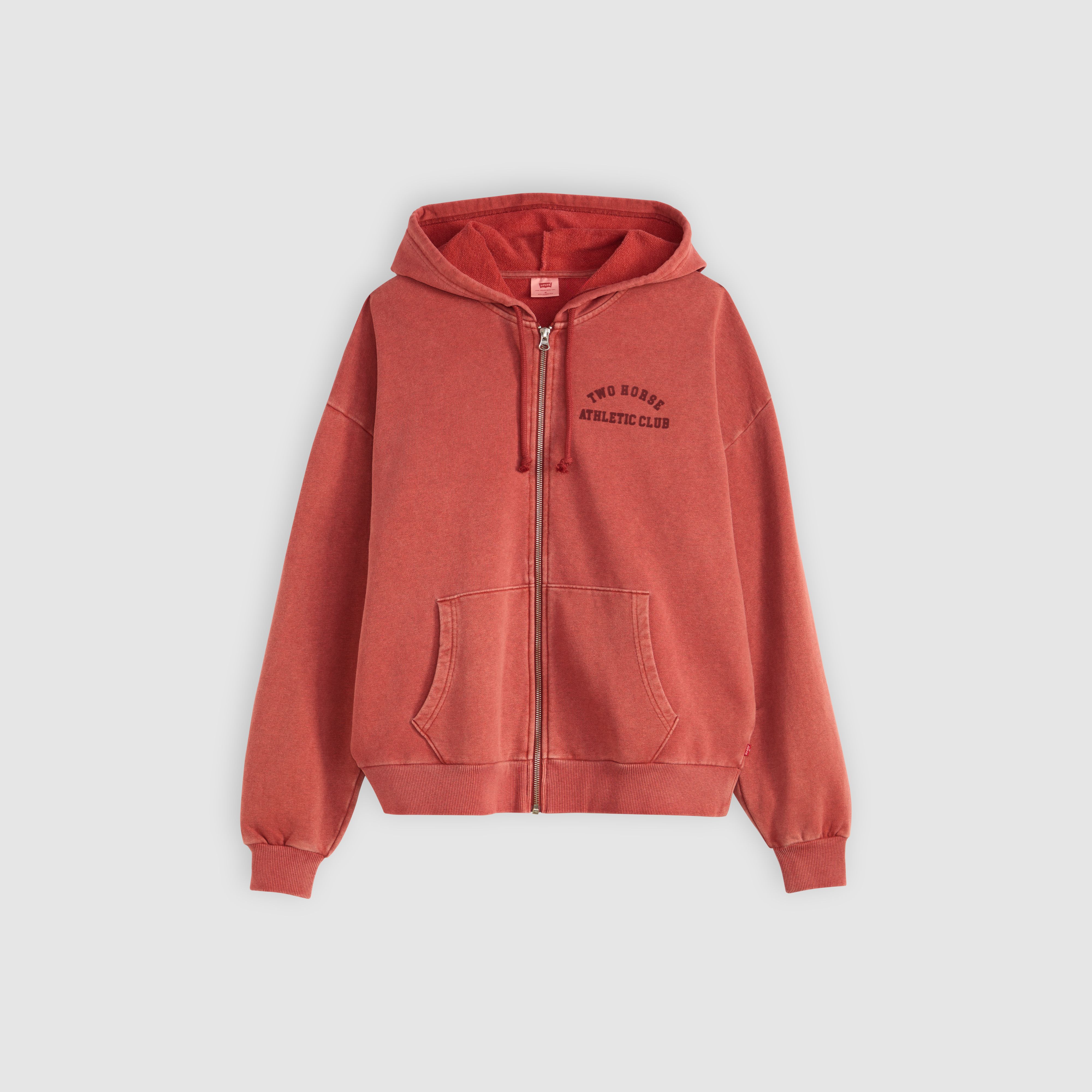 Two Horse Cropped Zip-Up Hoodie 5