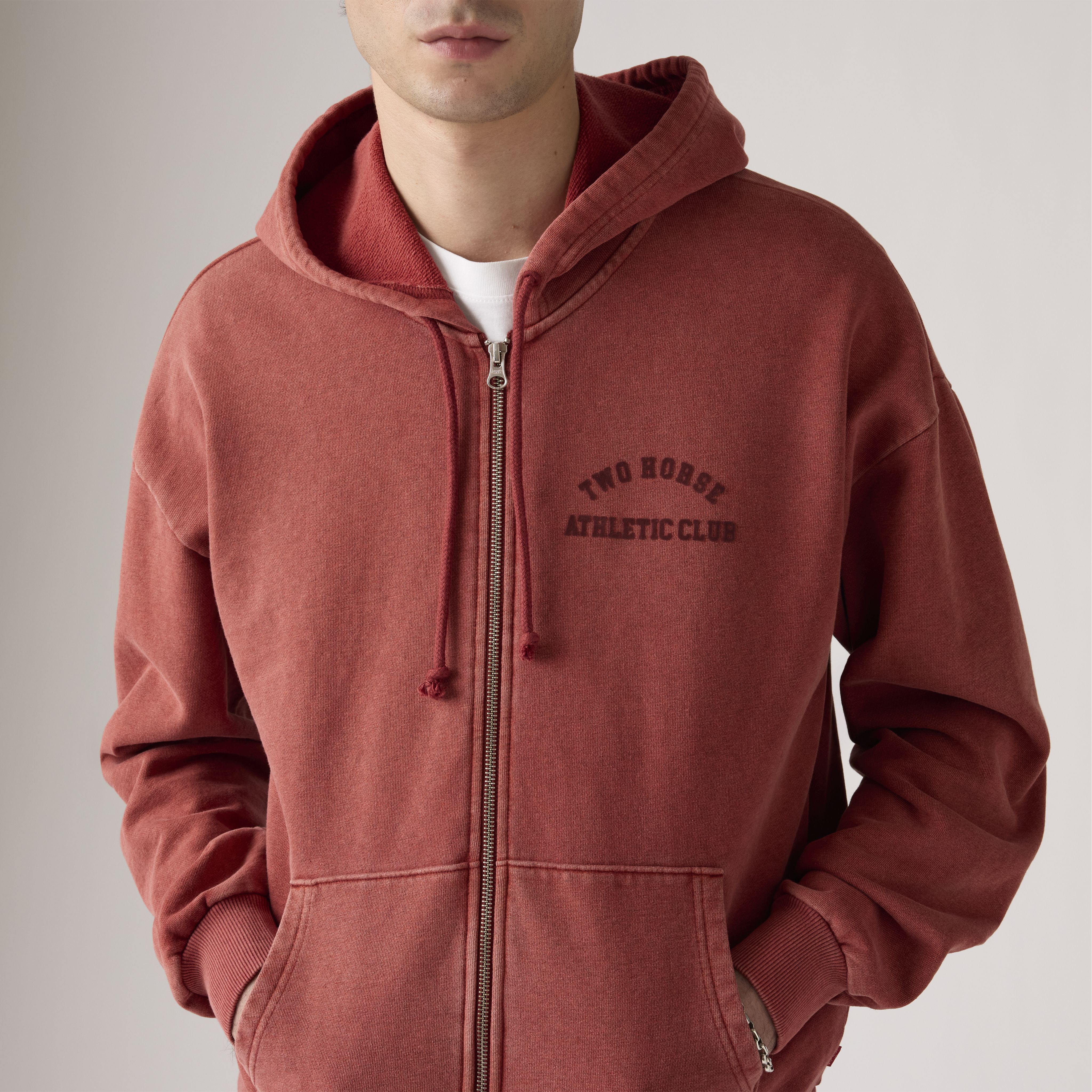 Two Horse Cropped Zip-Up Hoodie 4