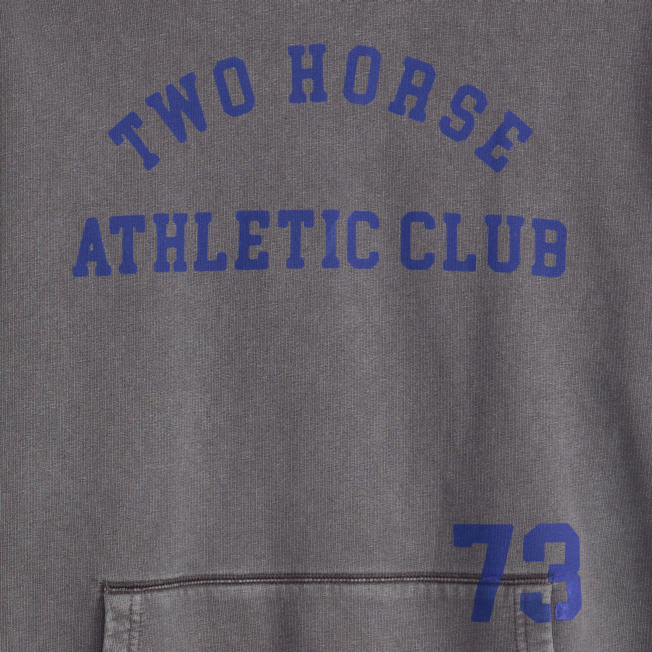 Grunge Wash Two Horse Boxy Hoodie Sweatshirt 6