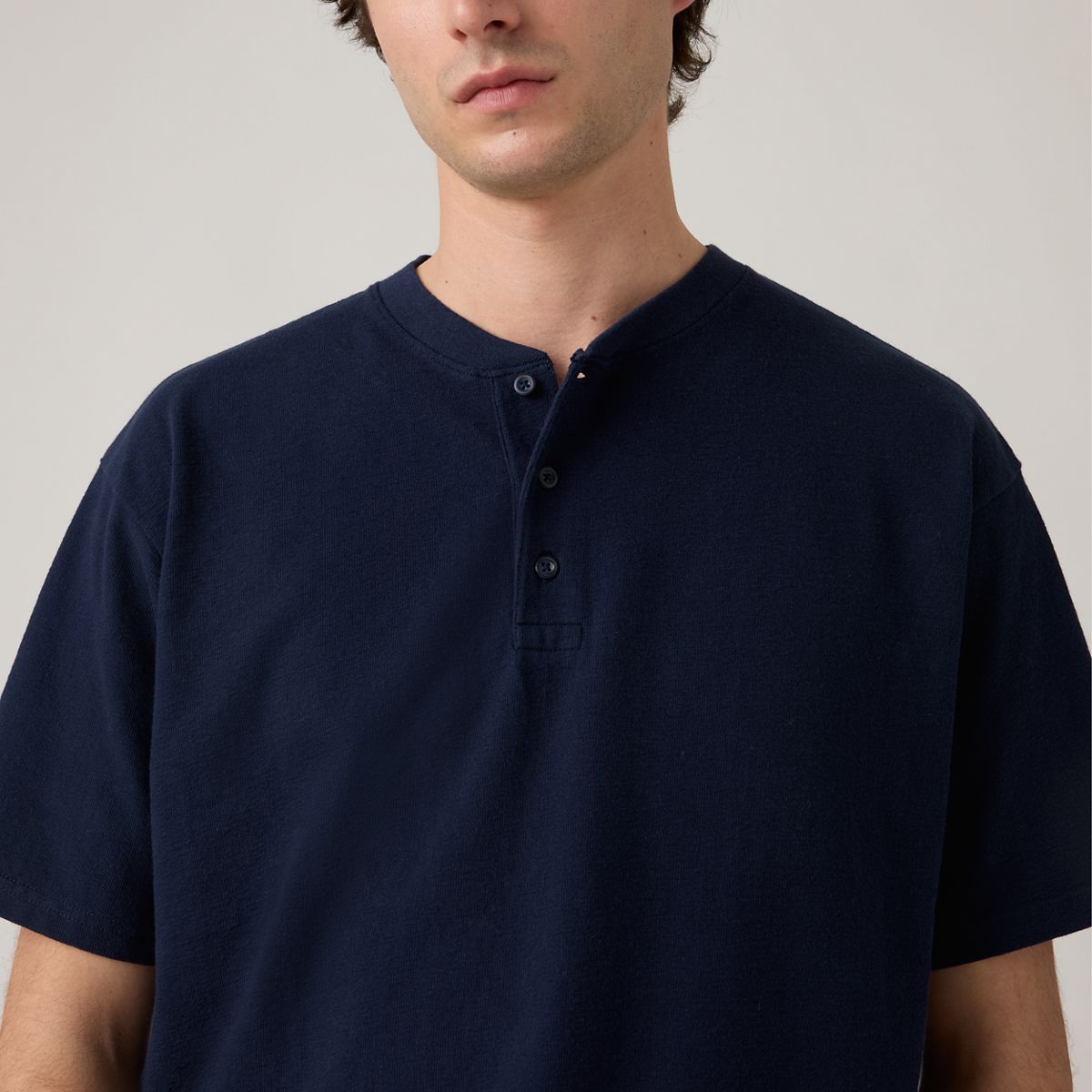 Short-Sleeve Dry Goods Henley — Navy Blazer - Blue
