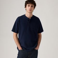 Short-Sleeve Dry Goods Henley — Navy Blazer - Blue 1