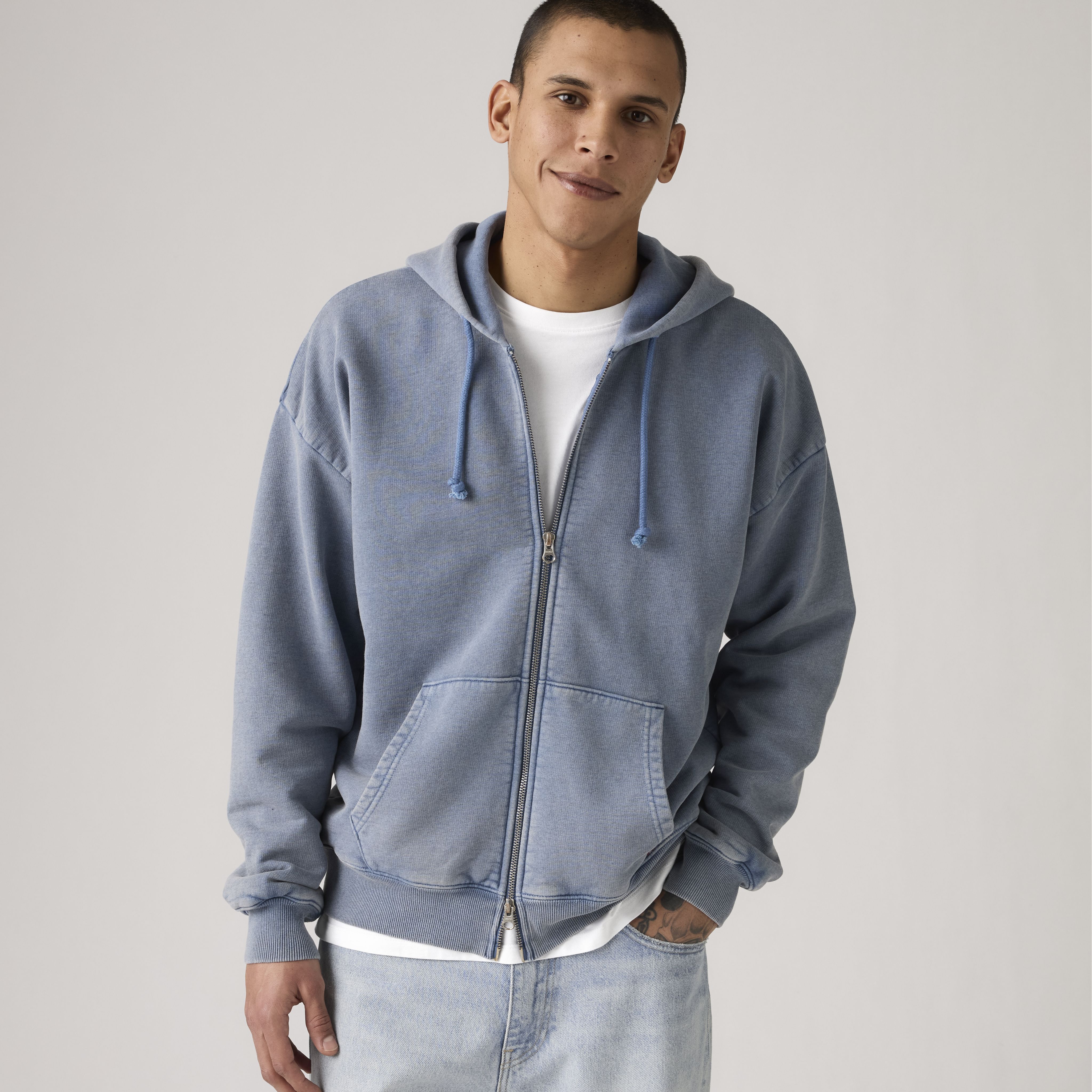 Grunge Wash Arcata Lined Full Zip Sweatshirt 1