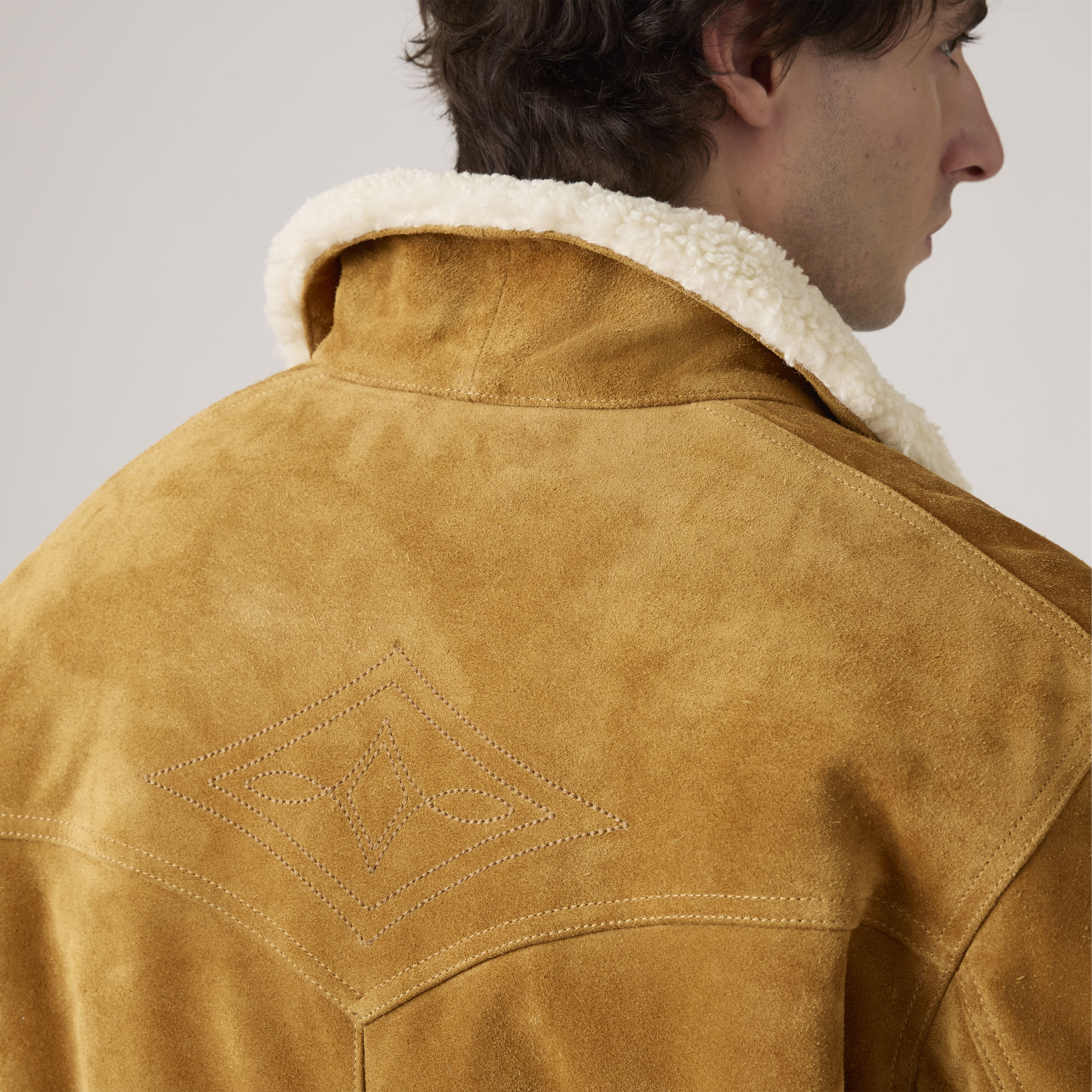 Western Suede Sherpa Trucker Jacket 5