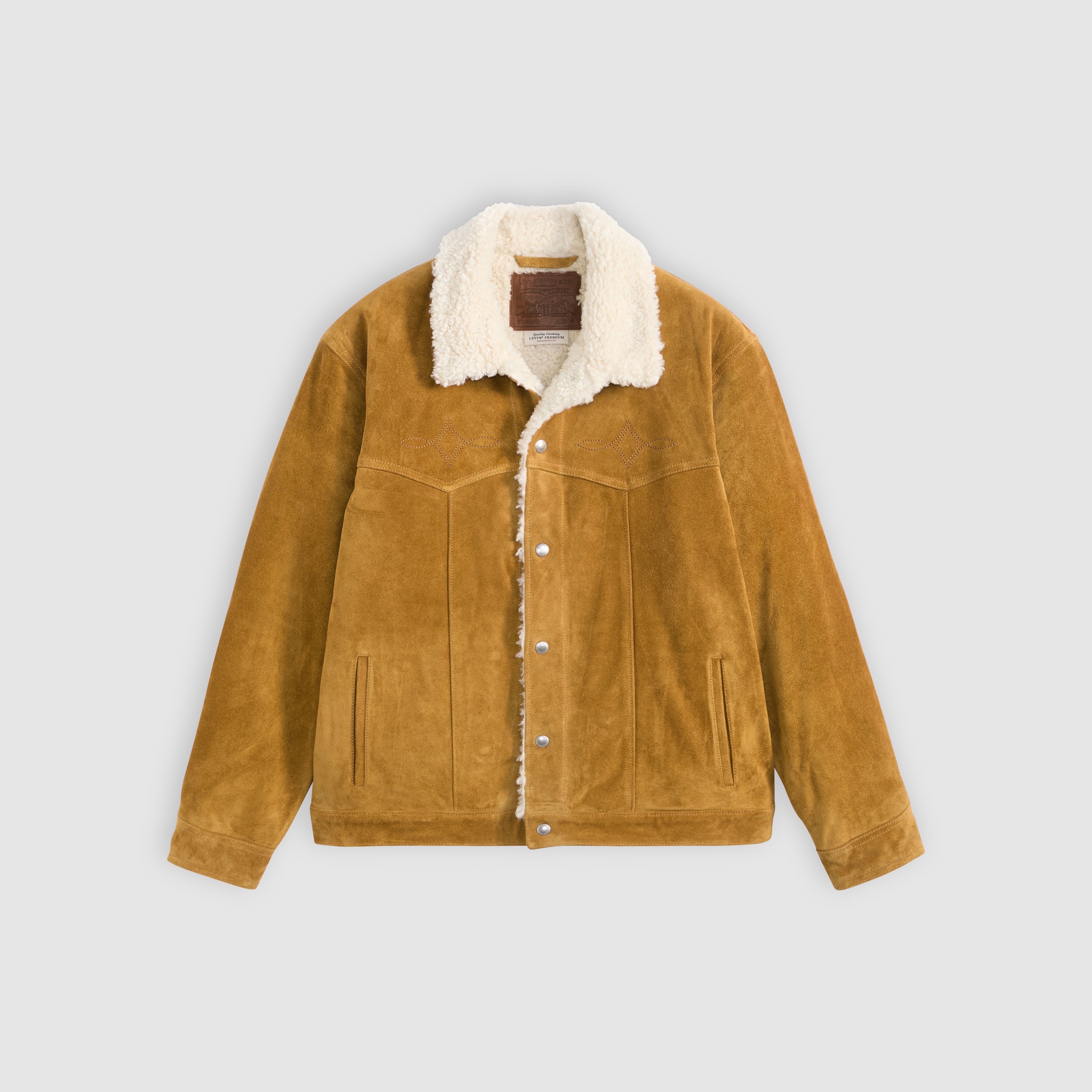 Western Suede Sherpa Trucker Jacket 1