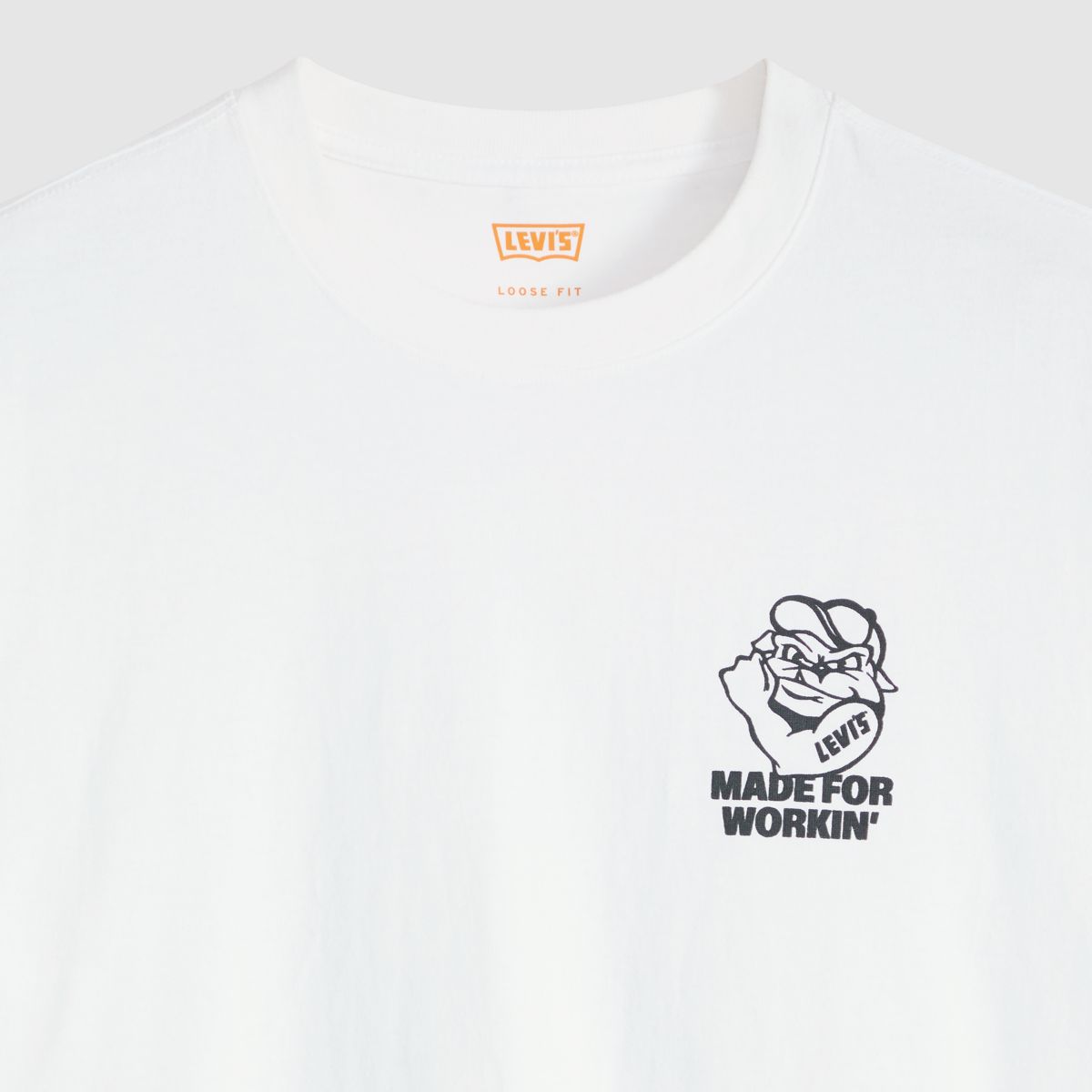 Workwear Graphic T-Shirt — Made For Workin Bright White - White