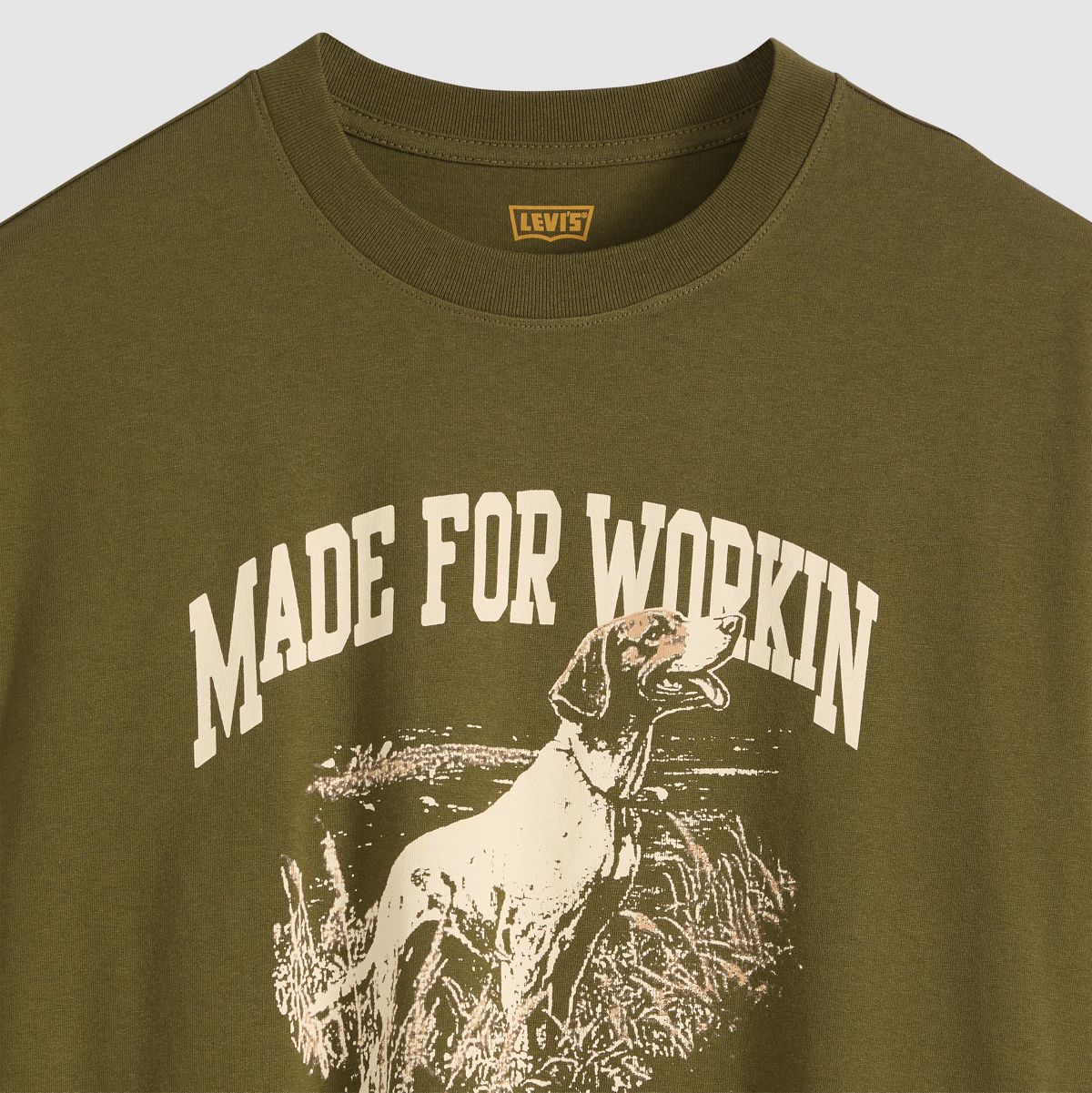 Workwear Graphic T-Shirt — Made For Workin Dark Olive - Green